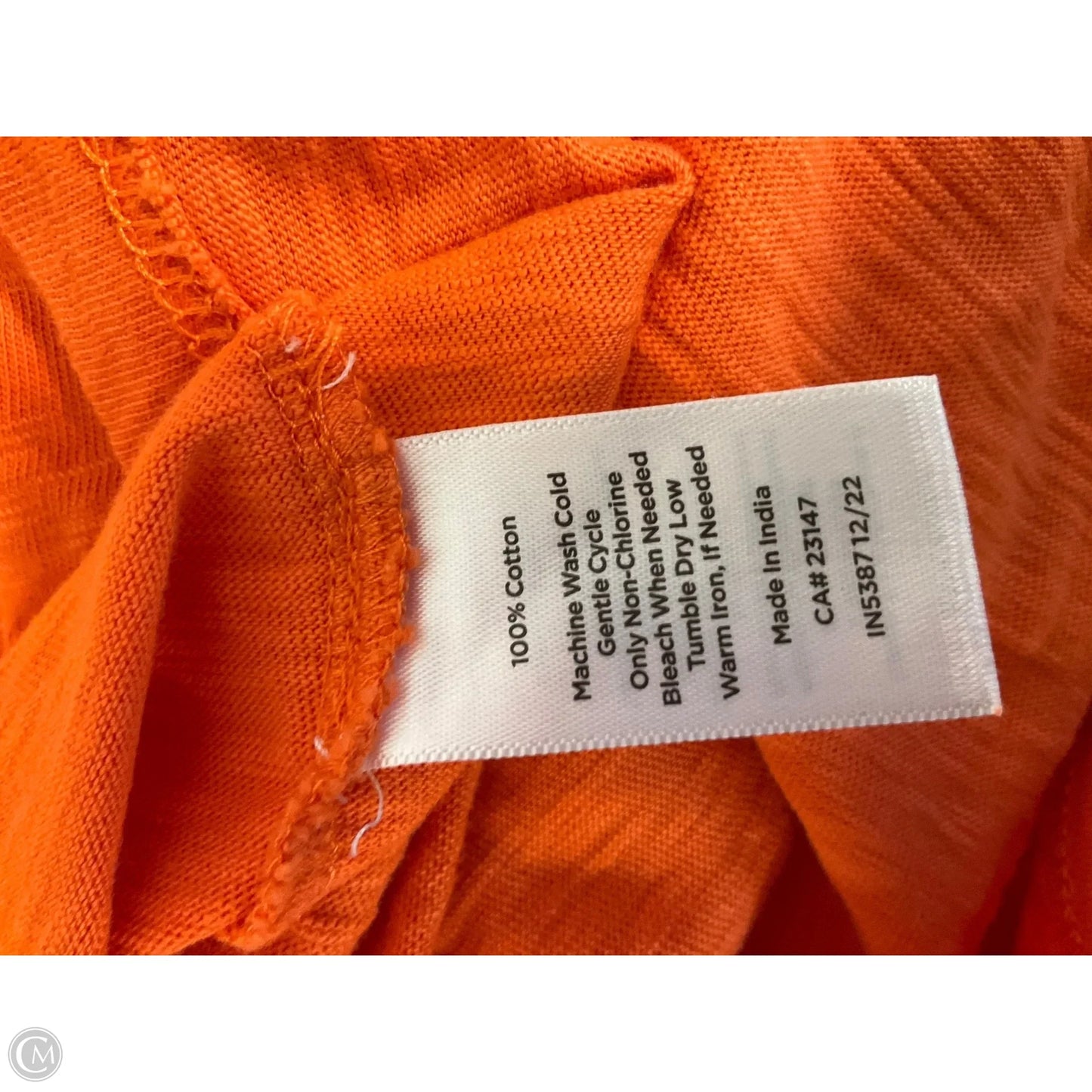 Top Short Sleeve By Talbots In Orange, Size: Xl
