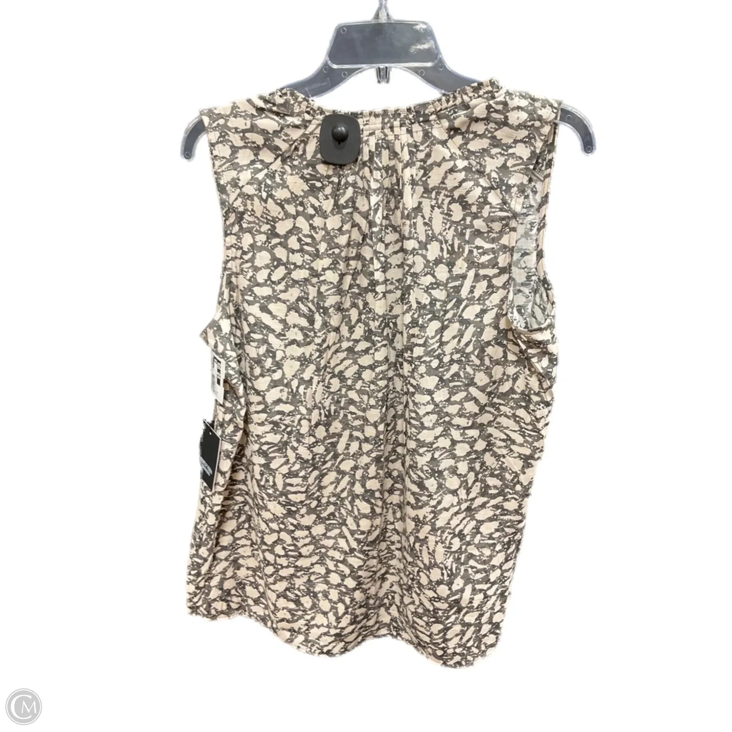 Top Sleeveless By Simply Vera In Brown & Cream, Size: M