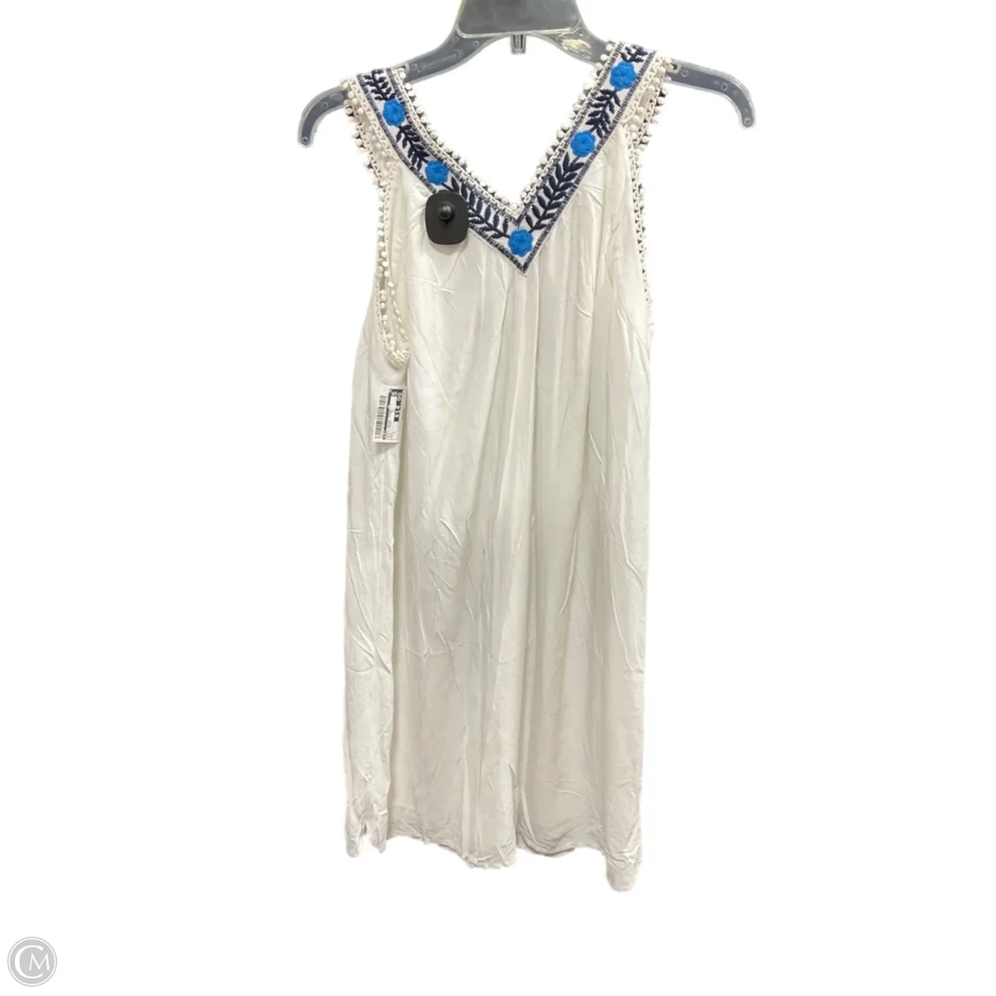 Dress Casual Midi By Loft In Blue & Cream, Size: S
