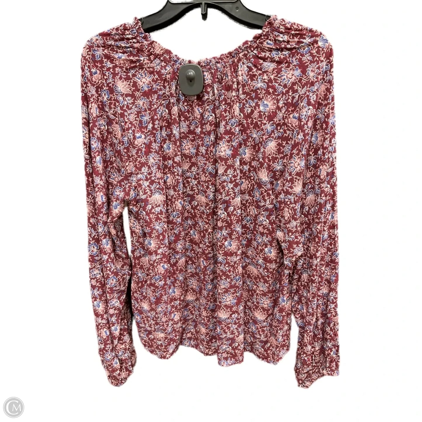 Top Long Sleeve By Old Navy In Blue & Red, Size: M