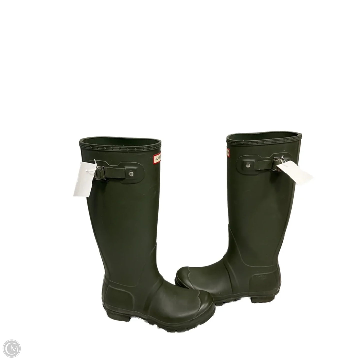 Boots Rain By Hunter In Green, Size: 7