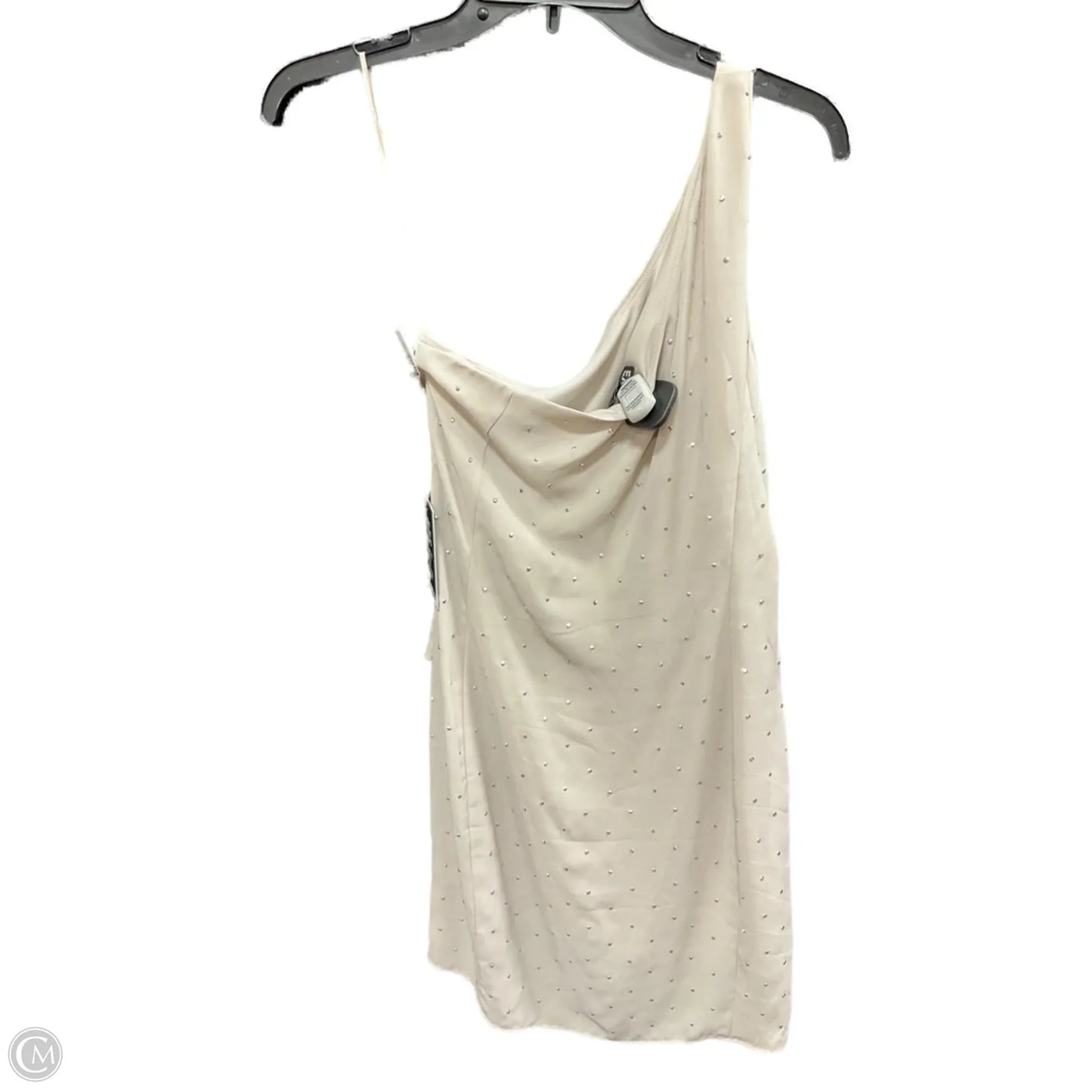 Dress Casual Midi By Express In Cream & Silver, Size: 8
