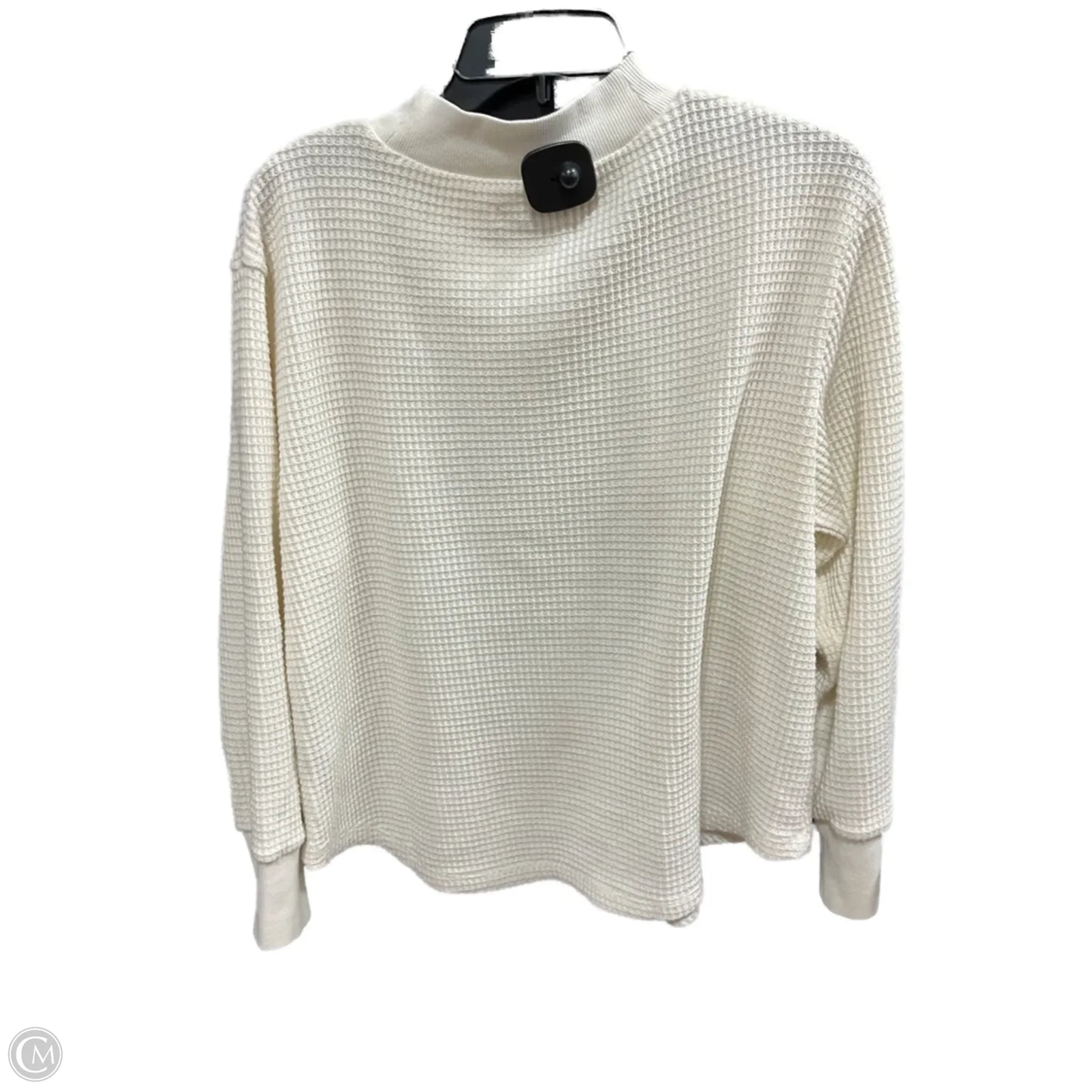 Top Long Sleeve By Madewell In Cream, Size: M
