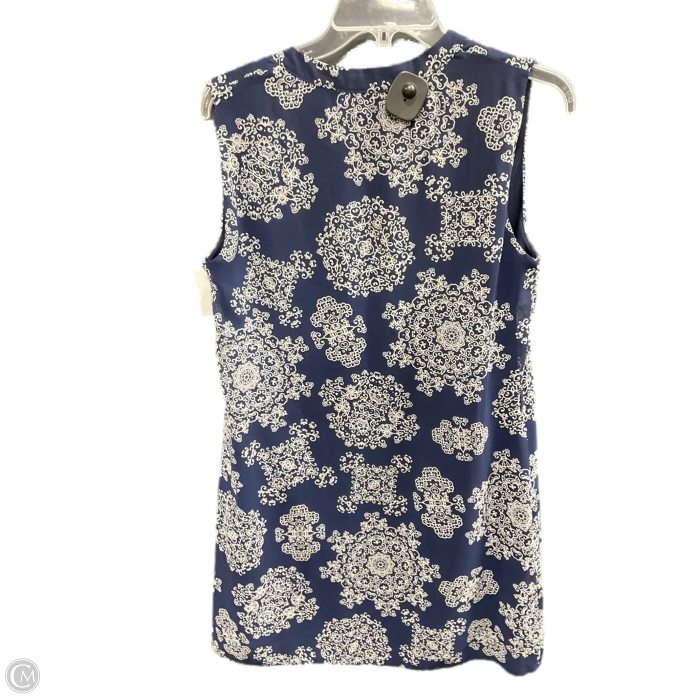 Dress Casual Midi By Atmosphere In Blue & White, Size: 8