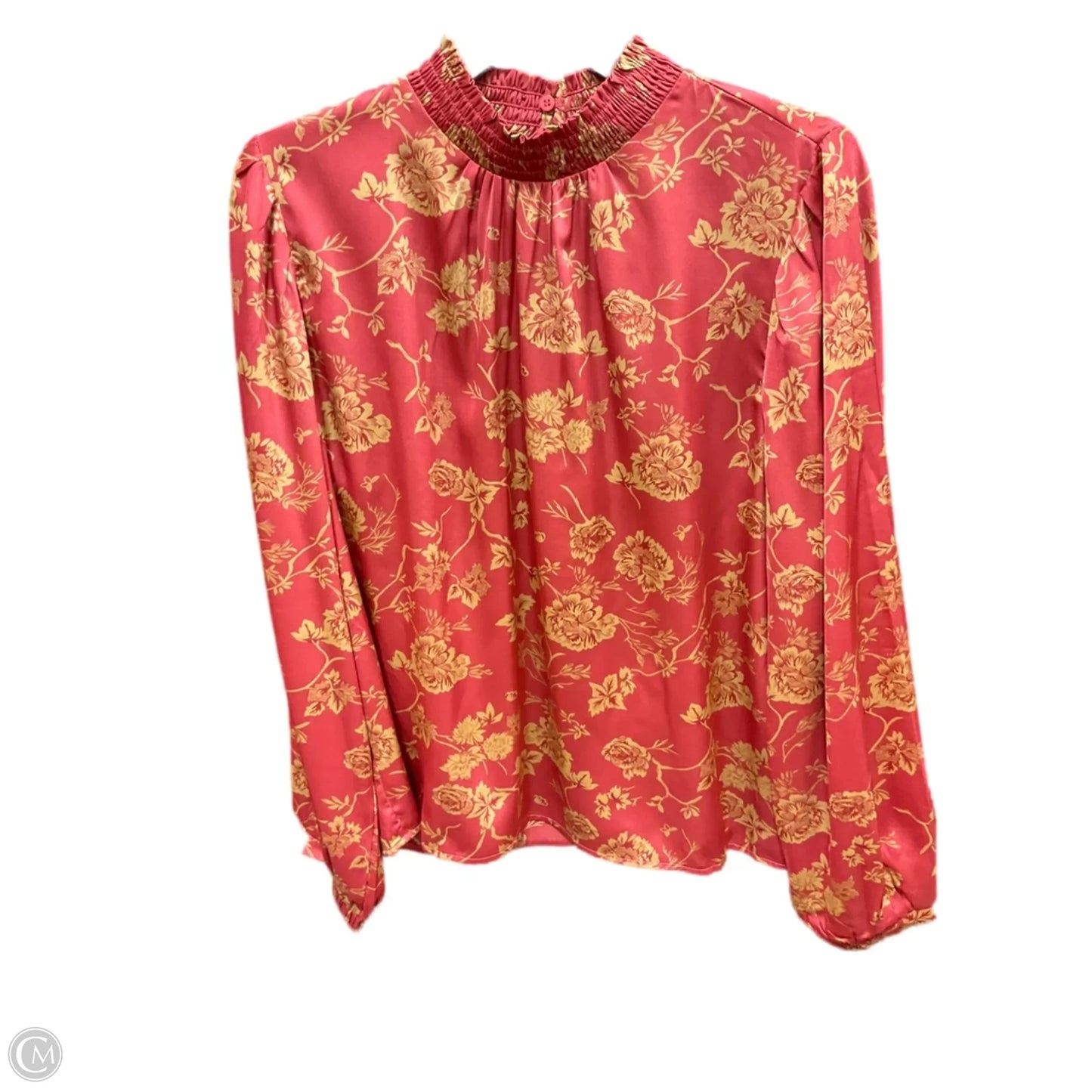 Top Long Sleeve By Melloday In Red & Tan, Size: M