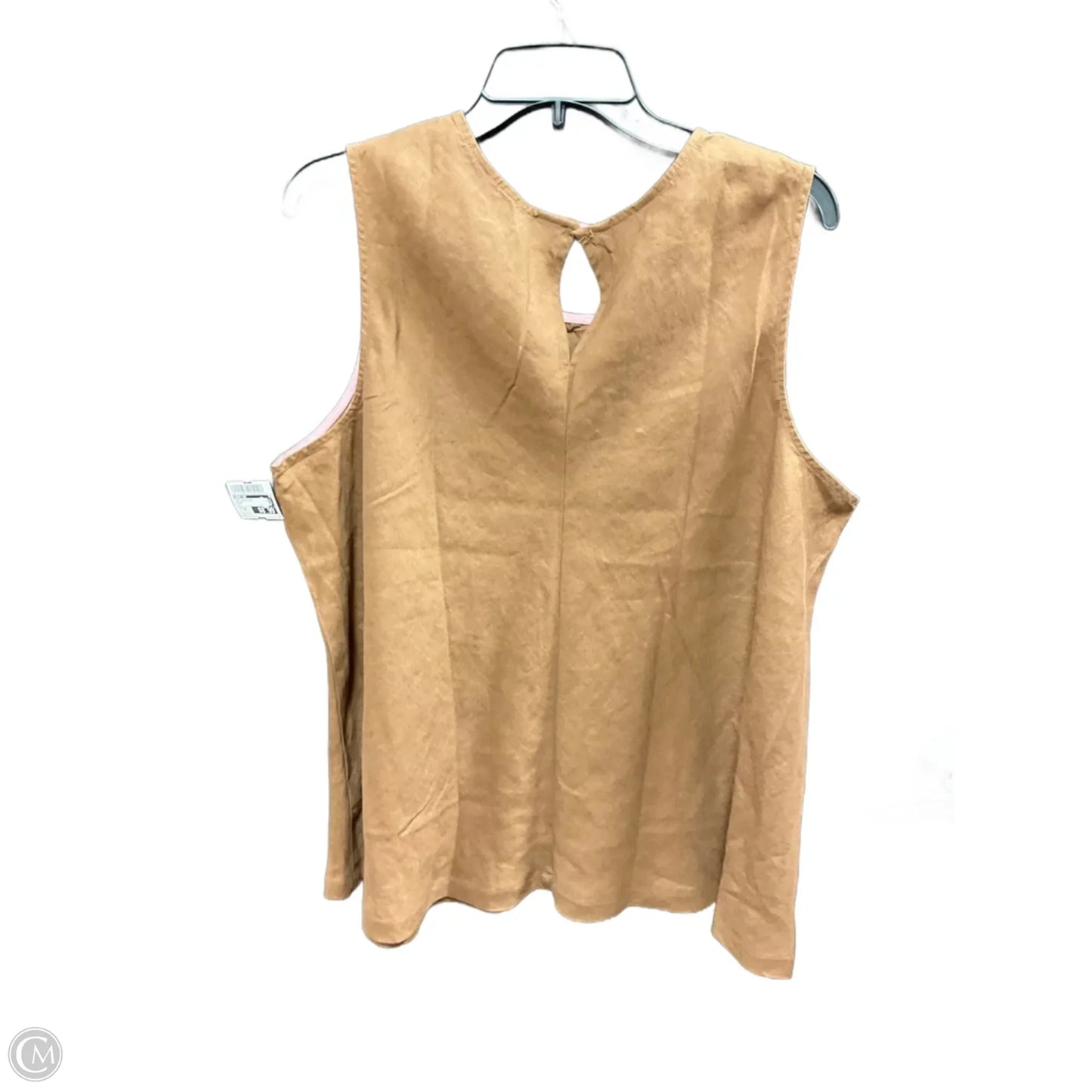 Top Sleeveless By Lands End In Brown, Size: 1x