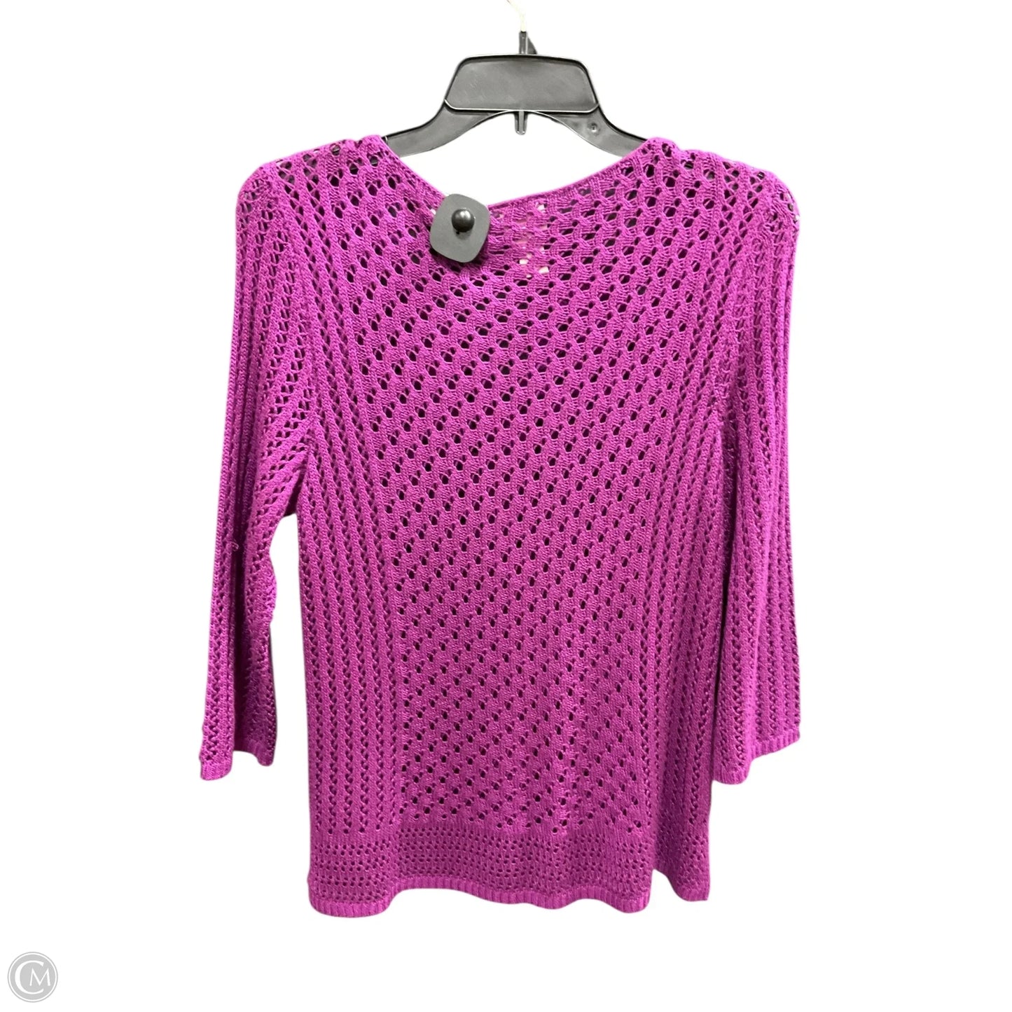 Sweater Cardigan By Chicos In Purple, Size: M