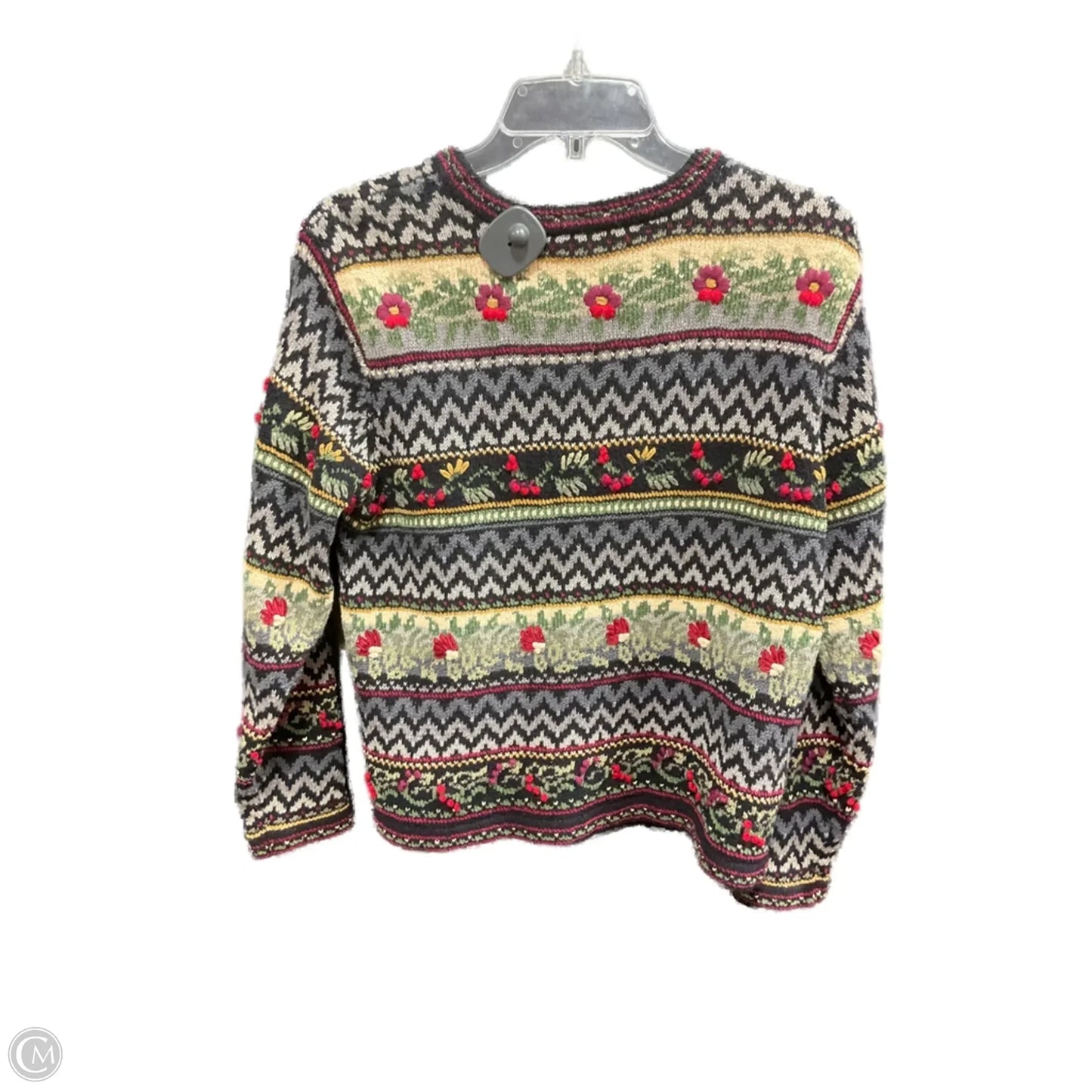 Sweater Cardigan By Talbots In Multi-colored, Size: 8