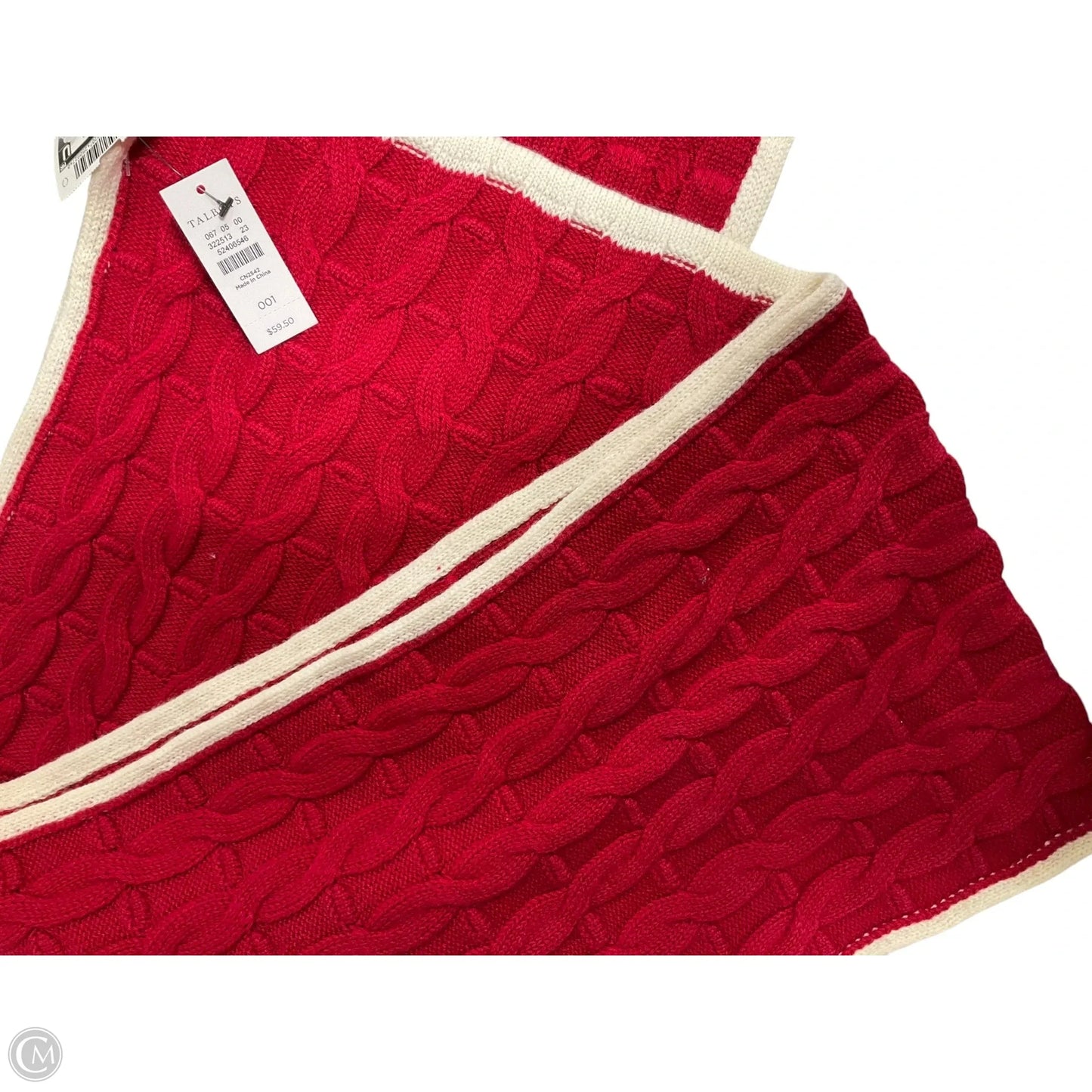 Scarf Winter By Talbots In Red & White