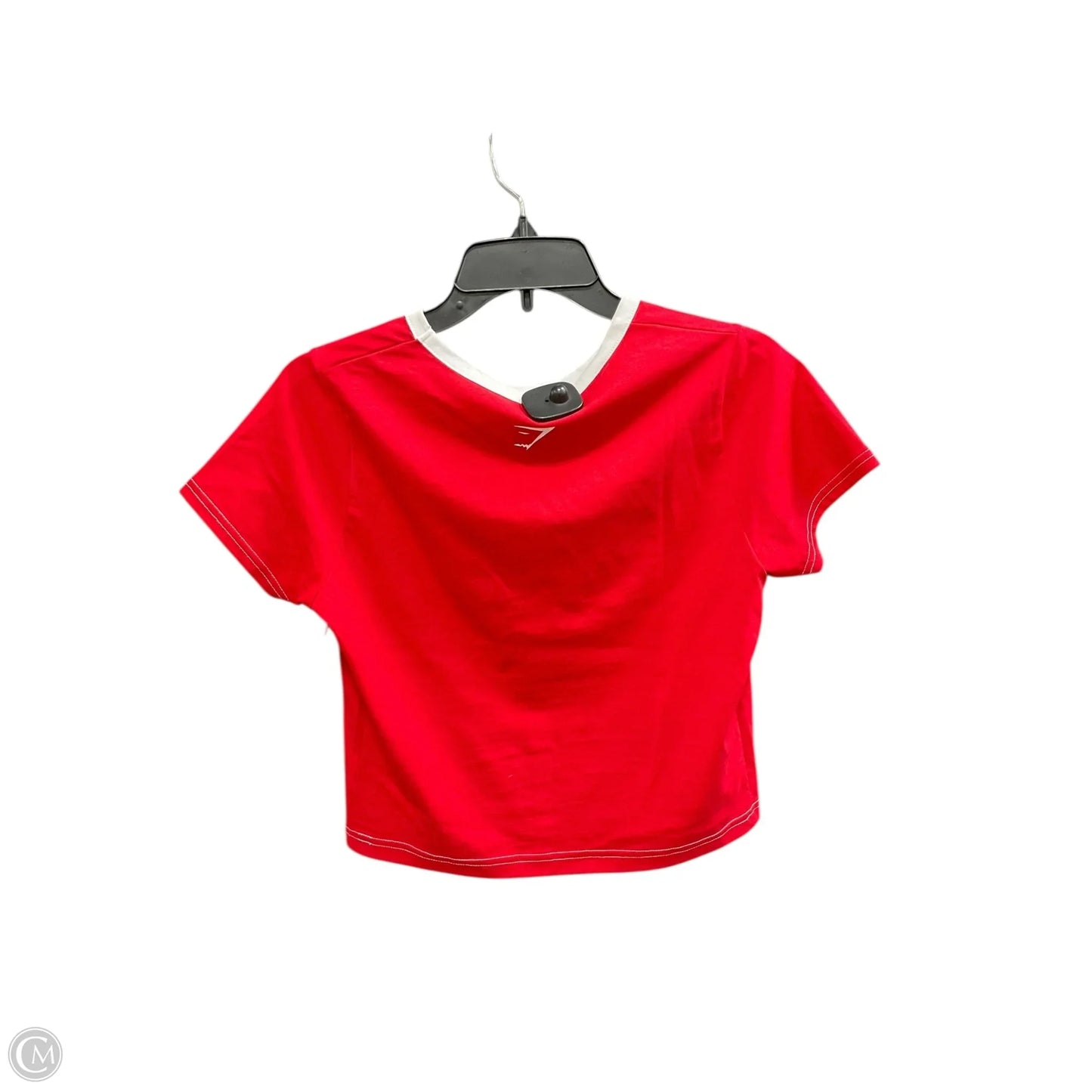 Athletic Top Short Sleeve By Gym Shark In Red & White, Size: S