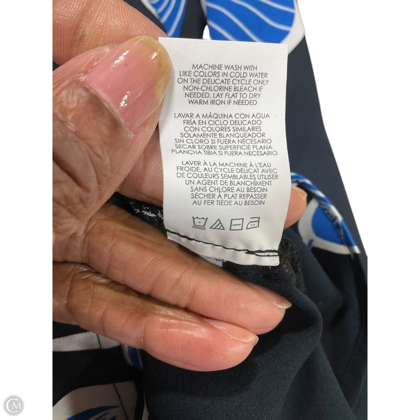 Blouse Long Sleeve By Cabi In Blue, Size: L