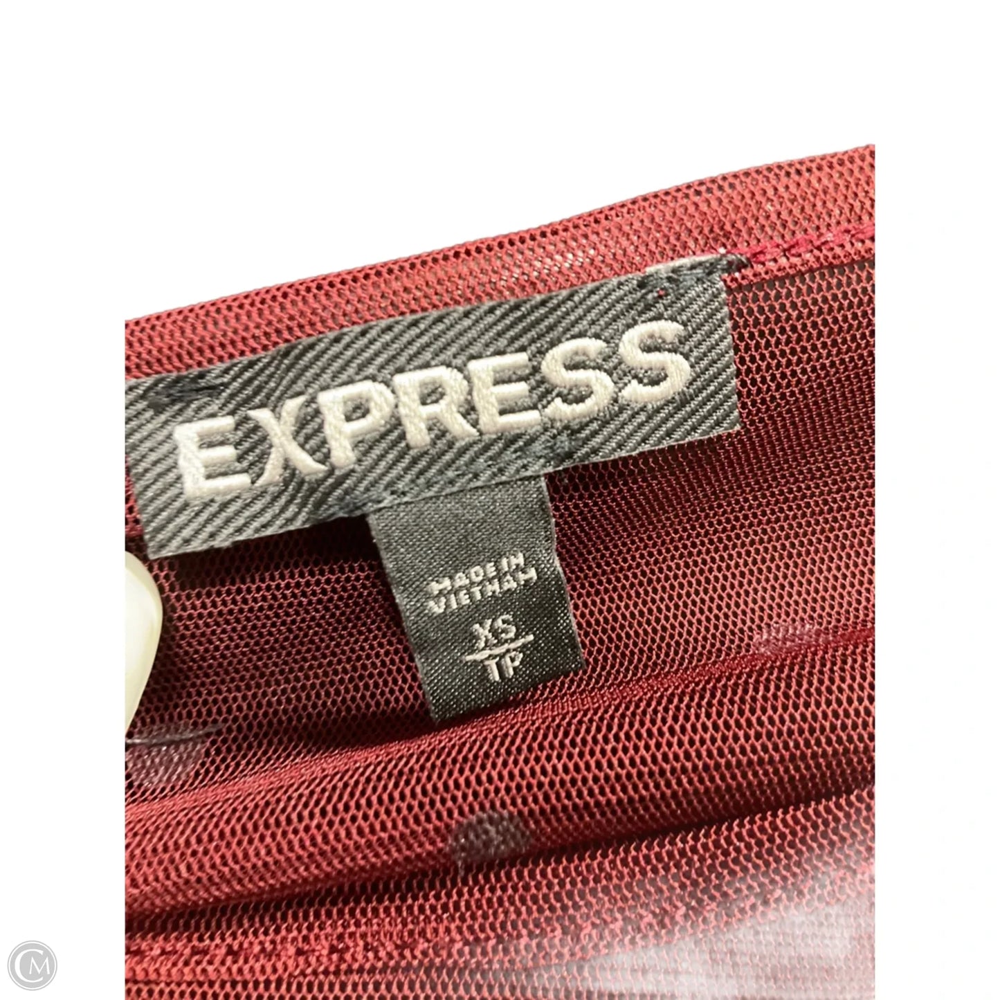 Top Short Sleeve By Express In Red, Size: Xs