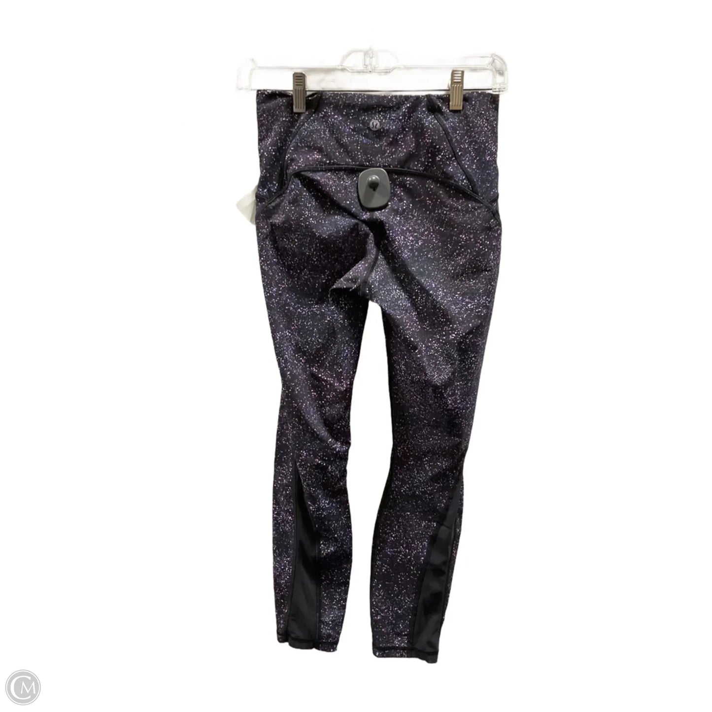 Athletic Leggings Capris By Lululemon In Black & Purple, Size: 6