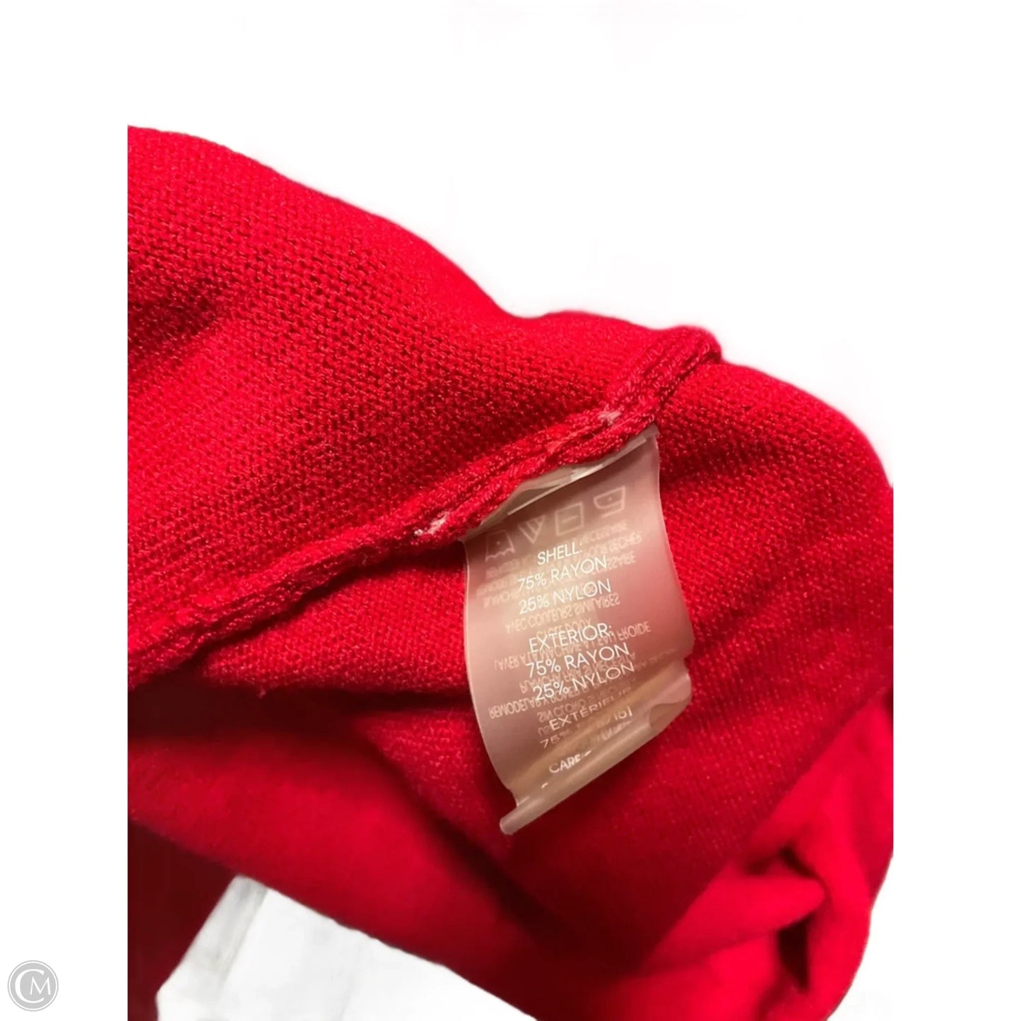 Dress Sweater By Calvin Klein In Red, Size: M