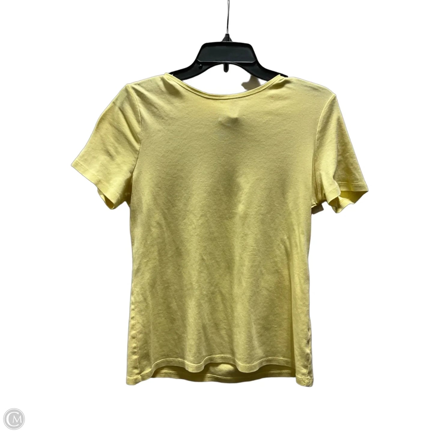 Top Short Sleeve By Talbots In Yellow, Size: L