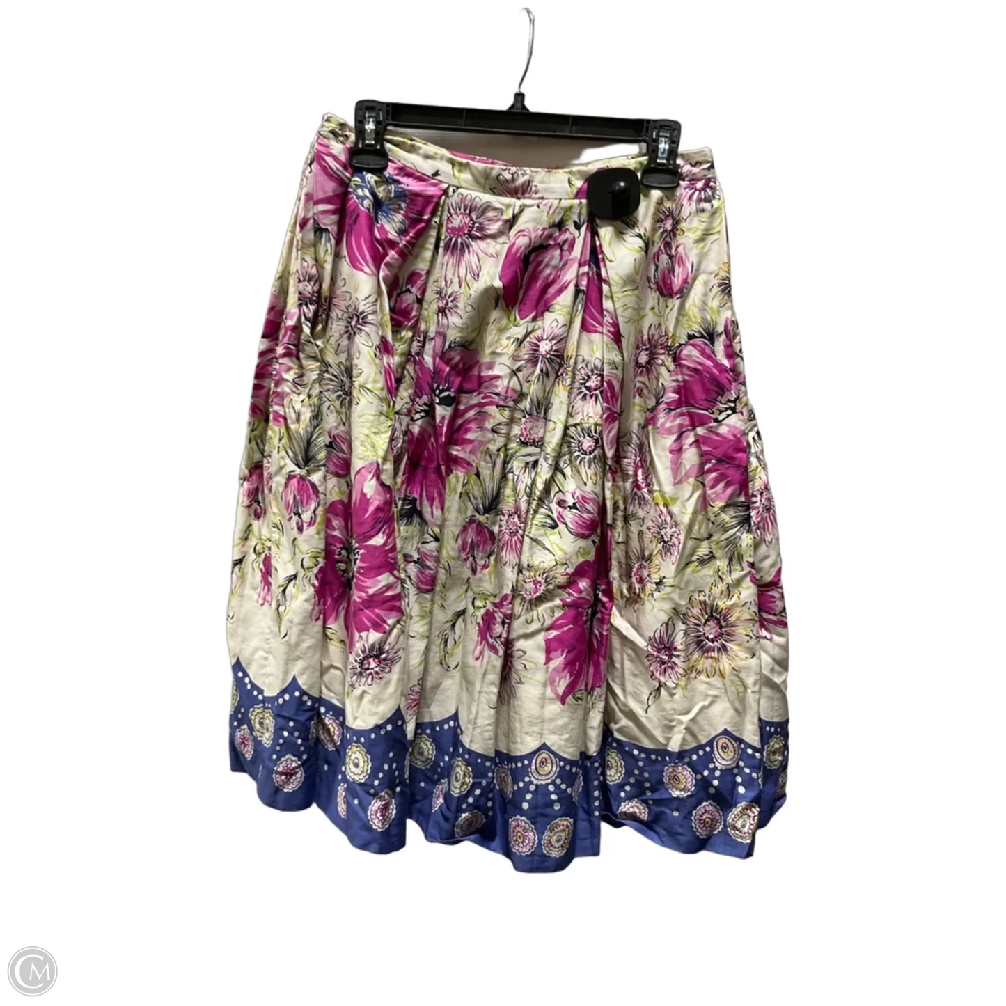 Skirt Midi By Odille In Green & Purple, Size: 4