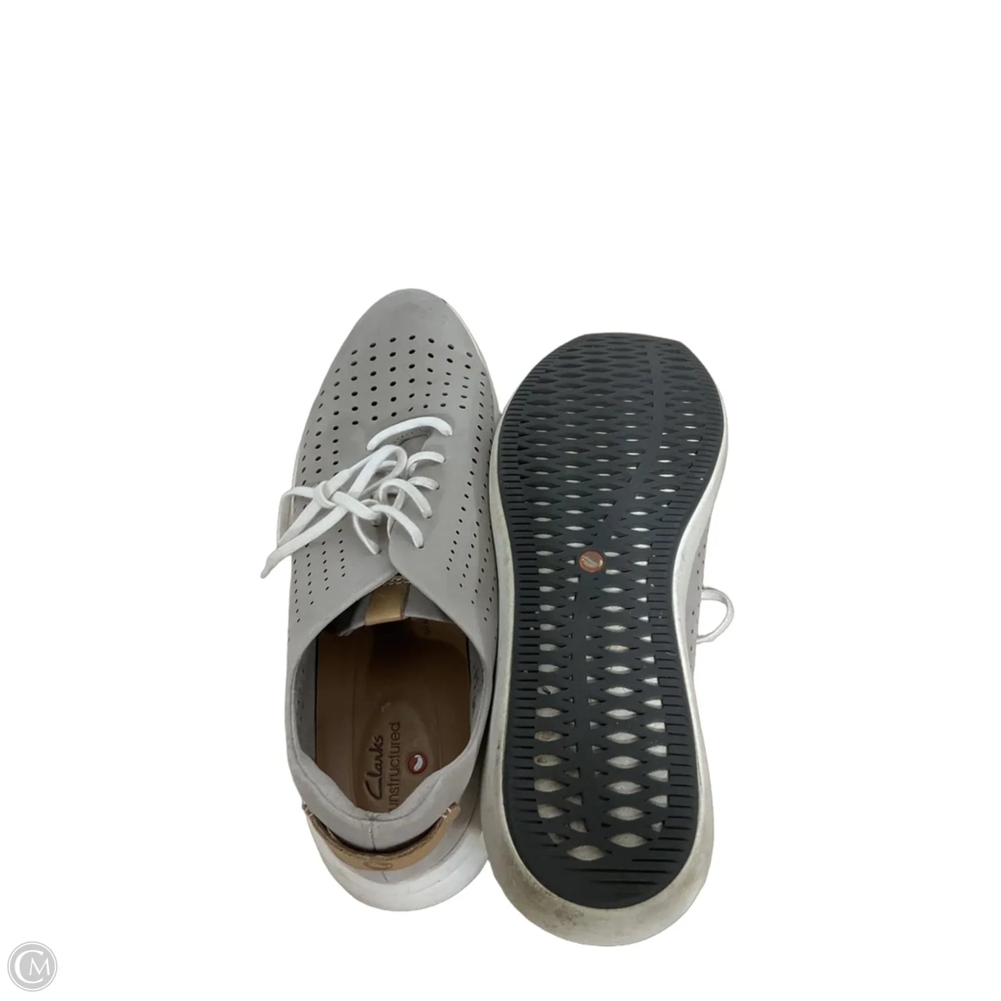Shoes Sneakers By Clarks In Grey, Size: 9