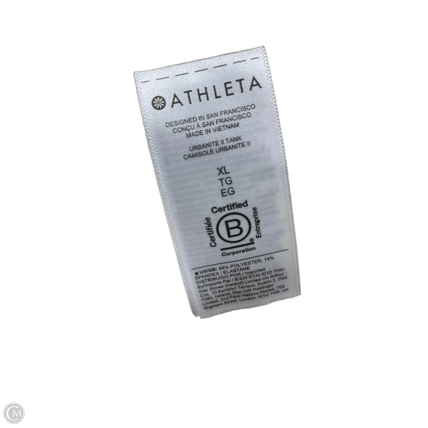 Athletic Tank Top By Athleta In Yellow, Size: Xl
