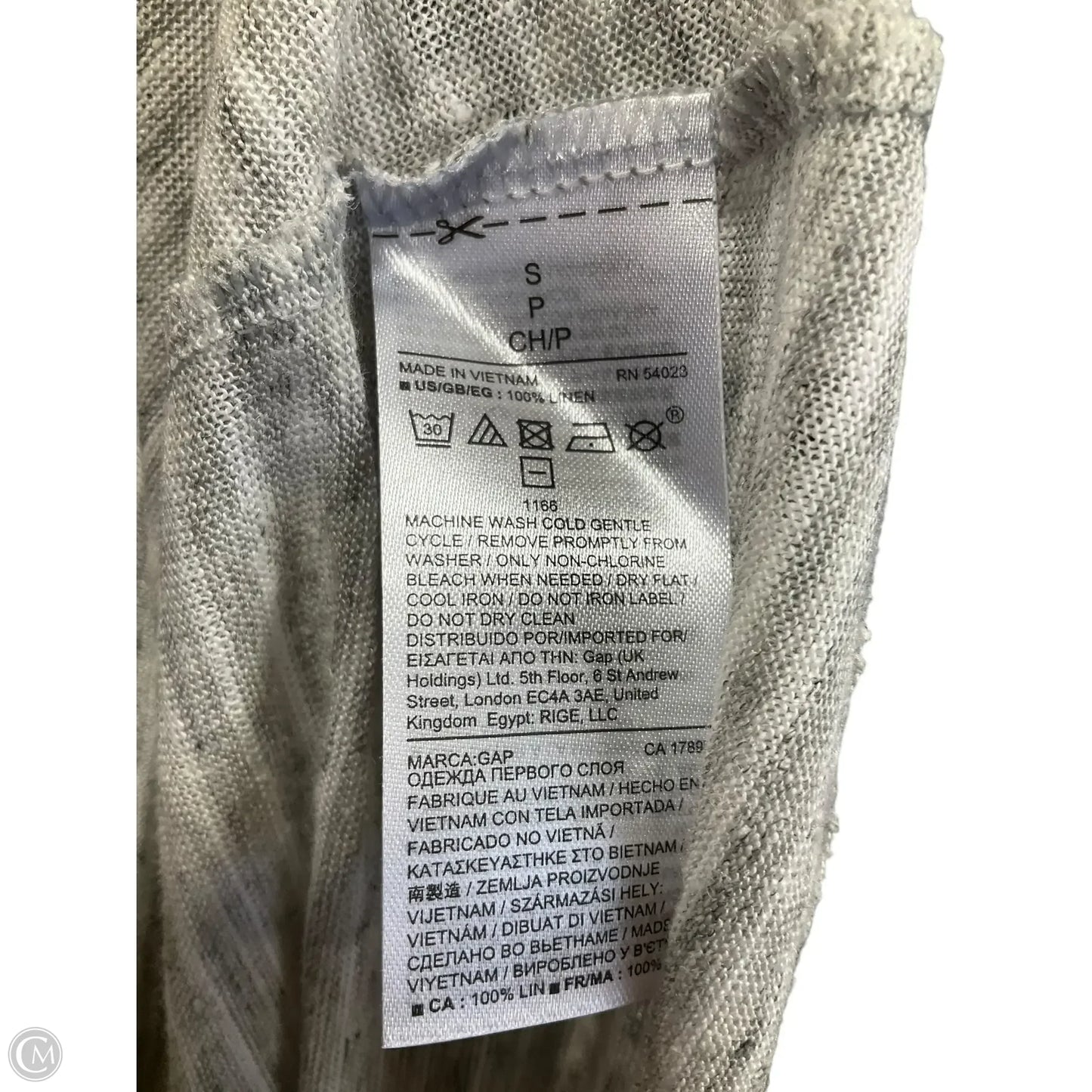 Tank Basic Cami By Gap In Grey White, Size: S