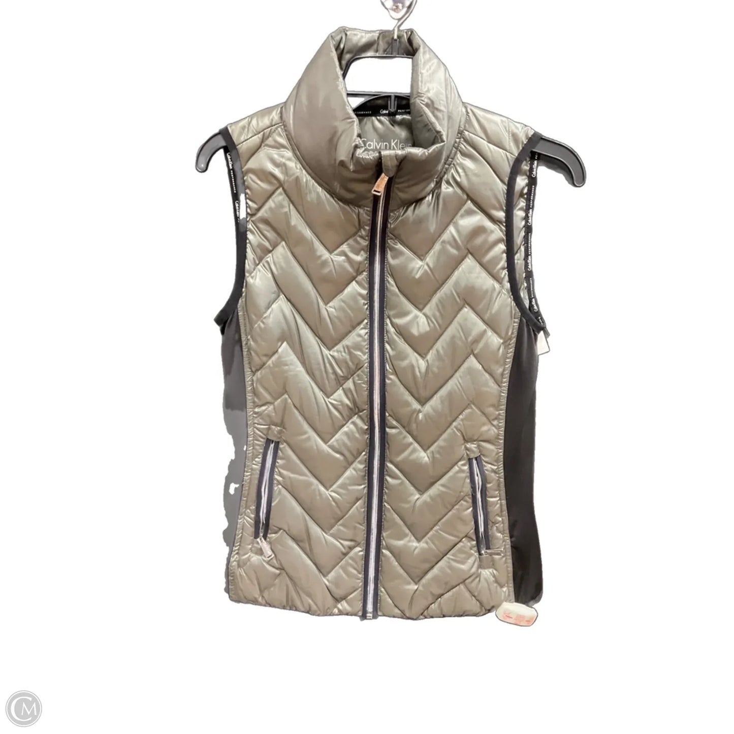 Vest Puffer & Quilted By Calvin Klein In Green, Size: S