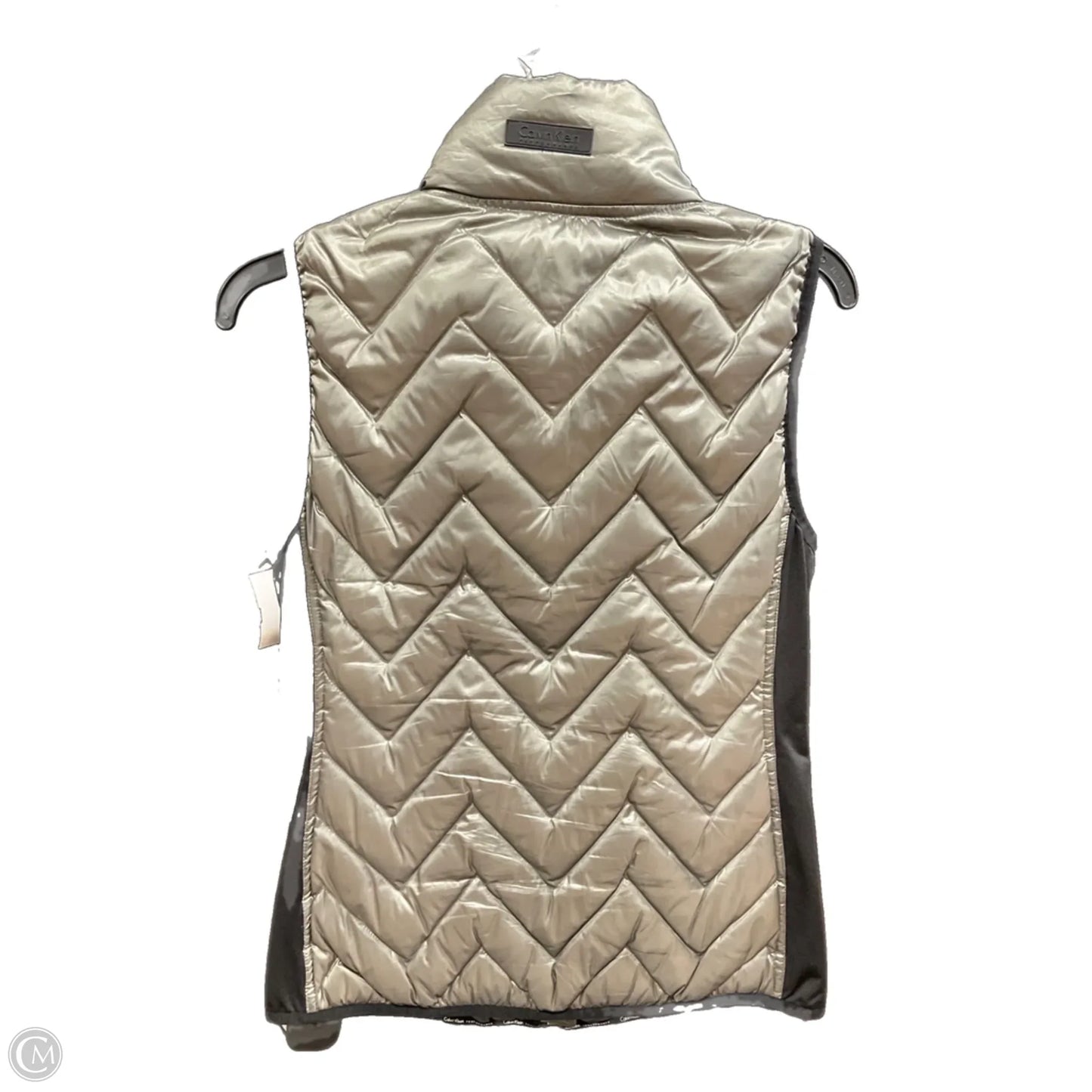 Vest Puffer & Quilted By Calvin Klein In Green, Size: S
