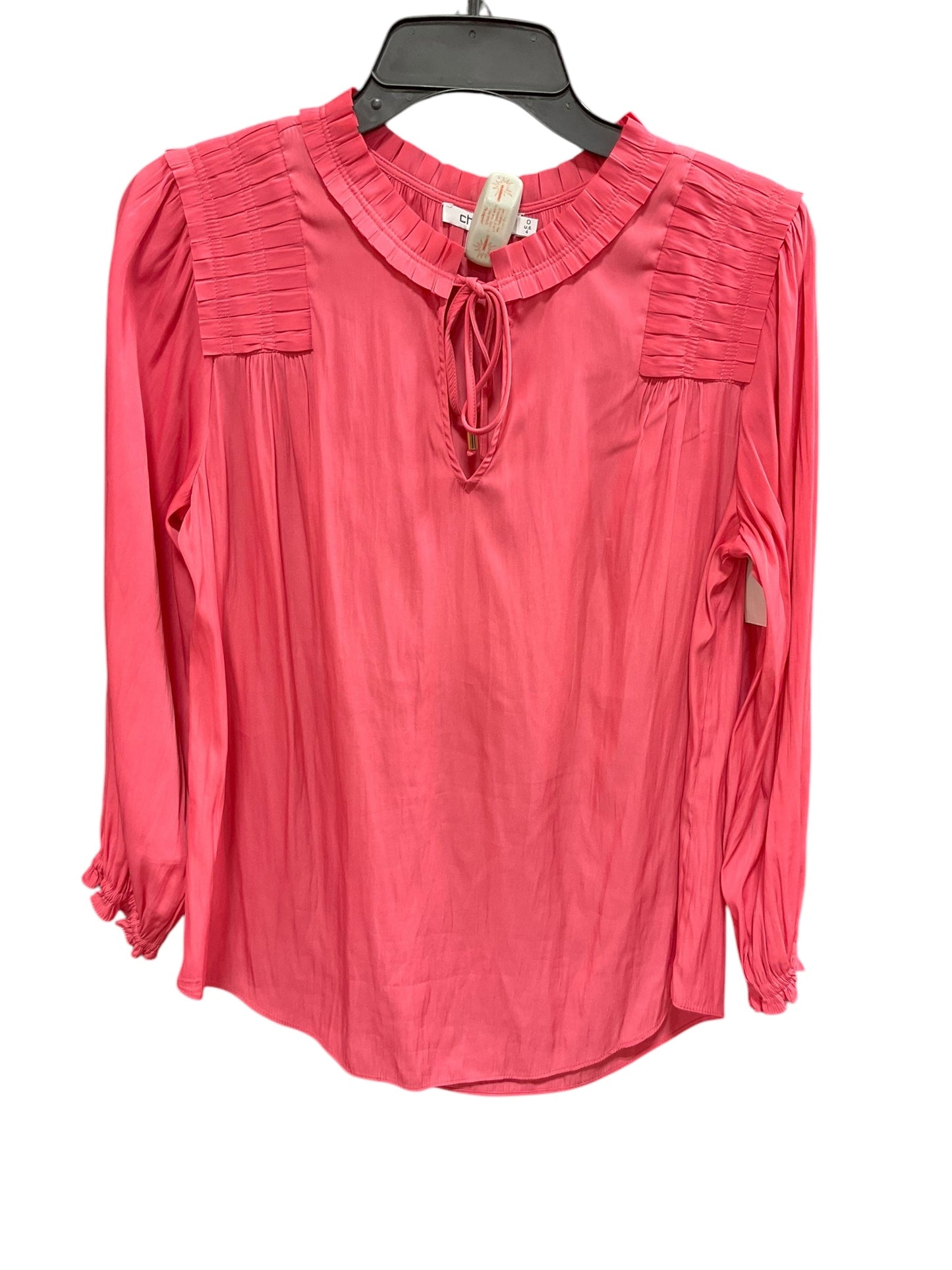 Top Long Sleeve By Chicos In Peach, Size: S