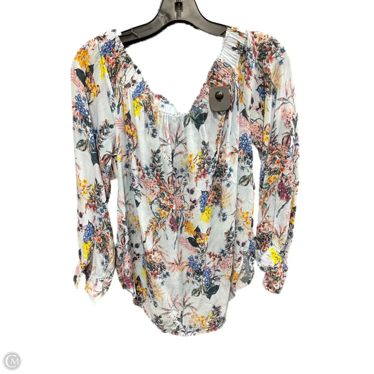 Top Long Sleeve By Karen Kane In Blue, Size: M