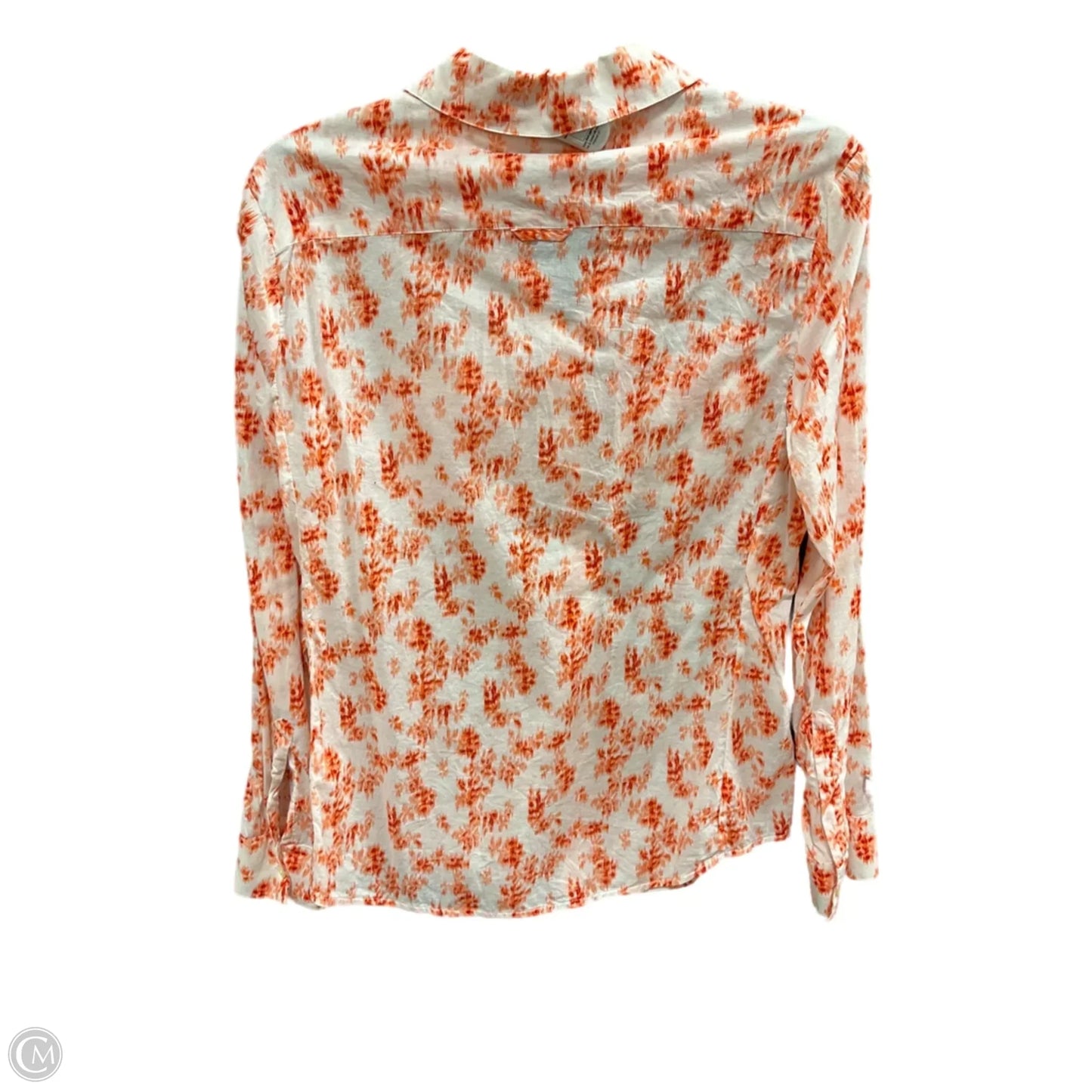 Blouse Long Sleeve By Banana Republic In Orange, Size: S