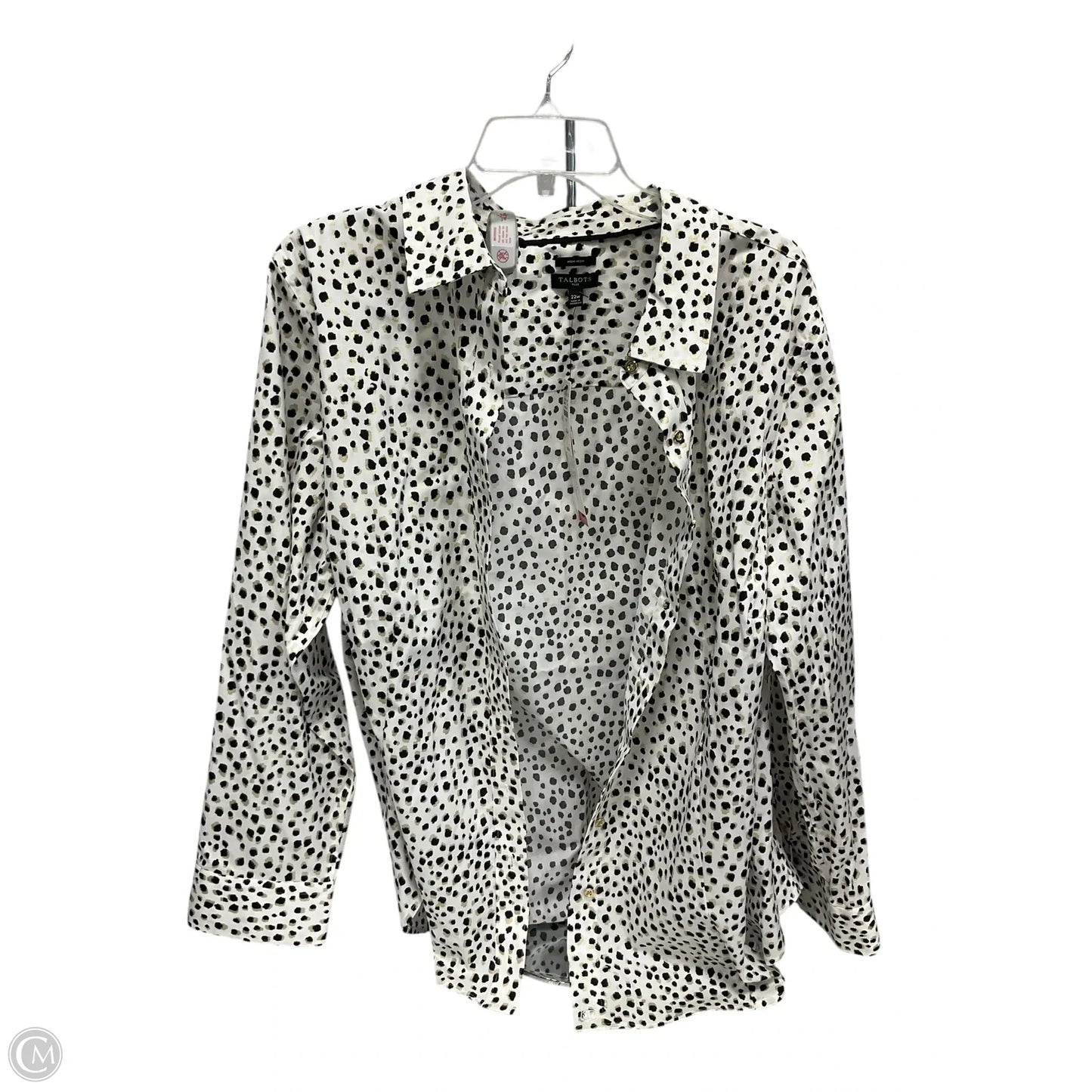 Blouse Long Sleeve By Talbots In Animal Print, Size: 2x