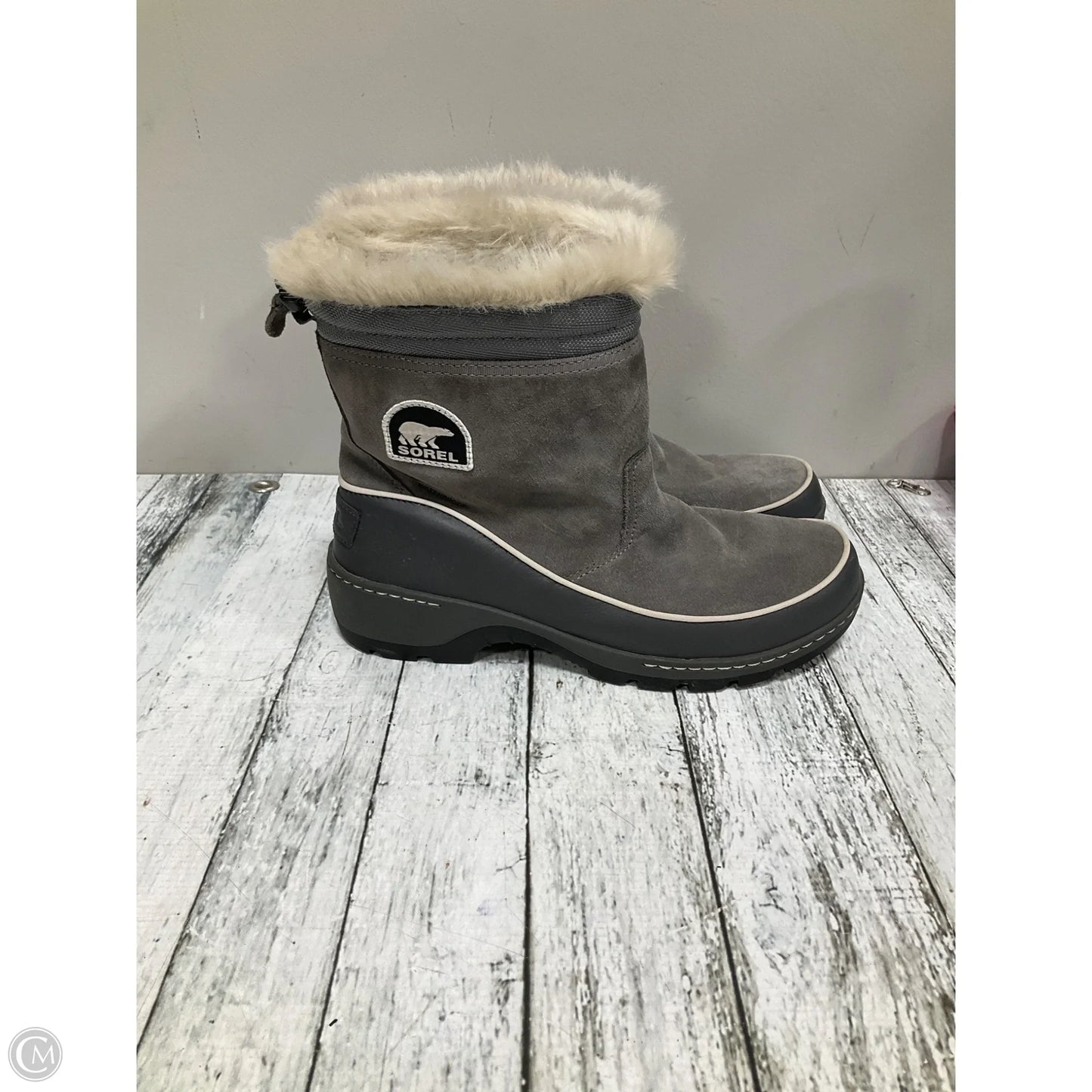 Boots Ankle Flats By Sorel In Grey, Size: 8.5
