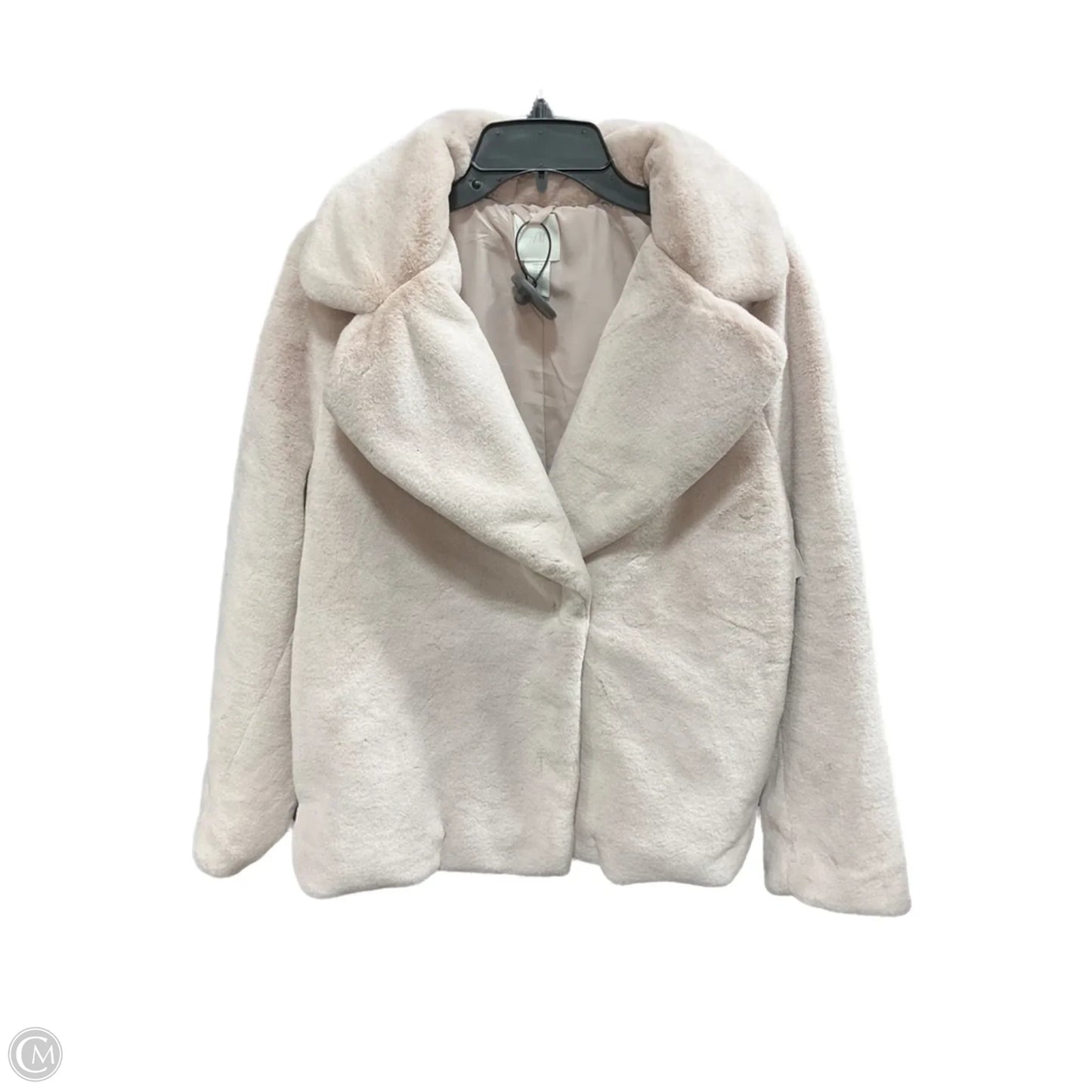 Coat Faux Fur & Sherpa By H&m In Purple, Size: M
