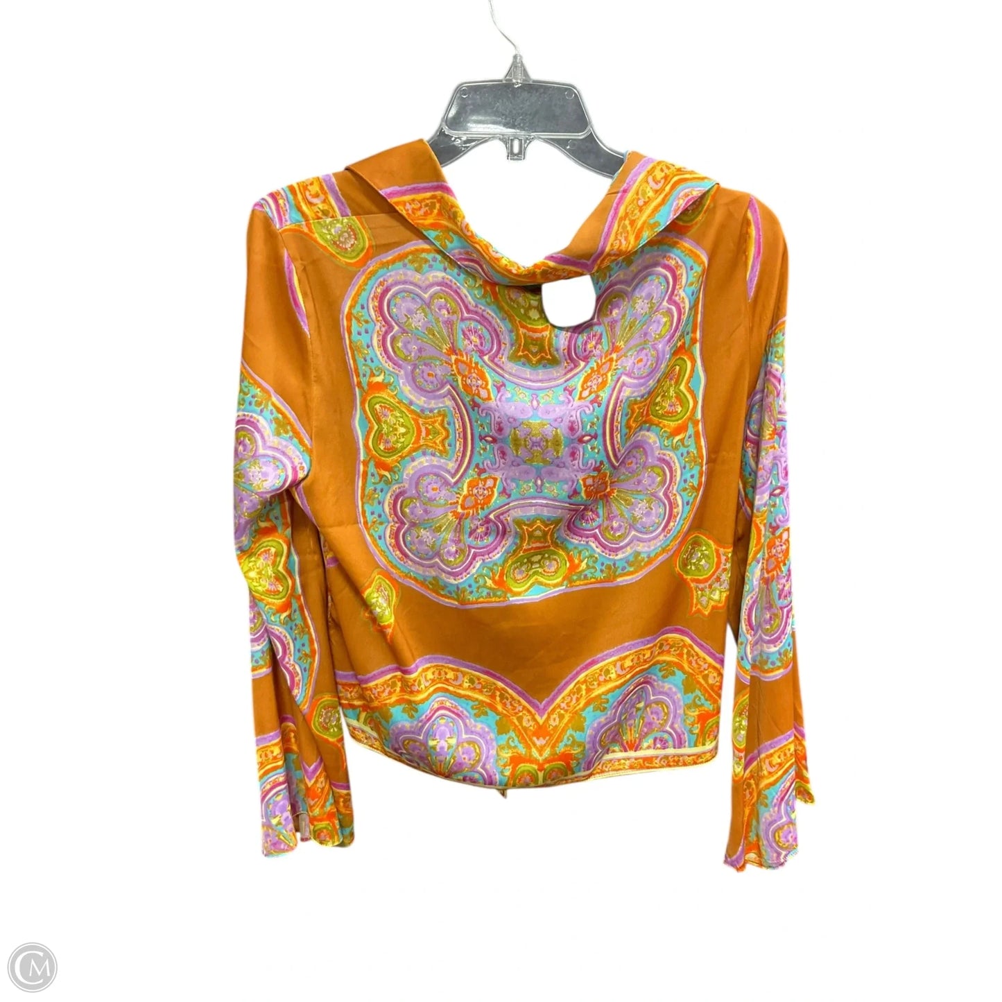 Blouse Long Sleeve By Rachel Zoe In Orange, Size: S