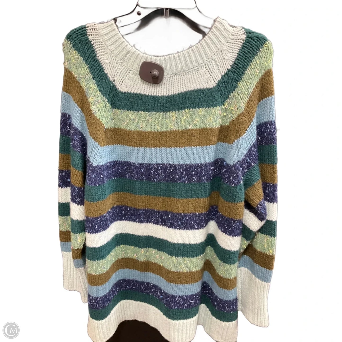 Sweater By Talbots In Striped Pattern, Size: 2x