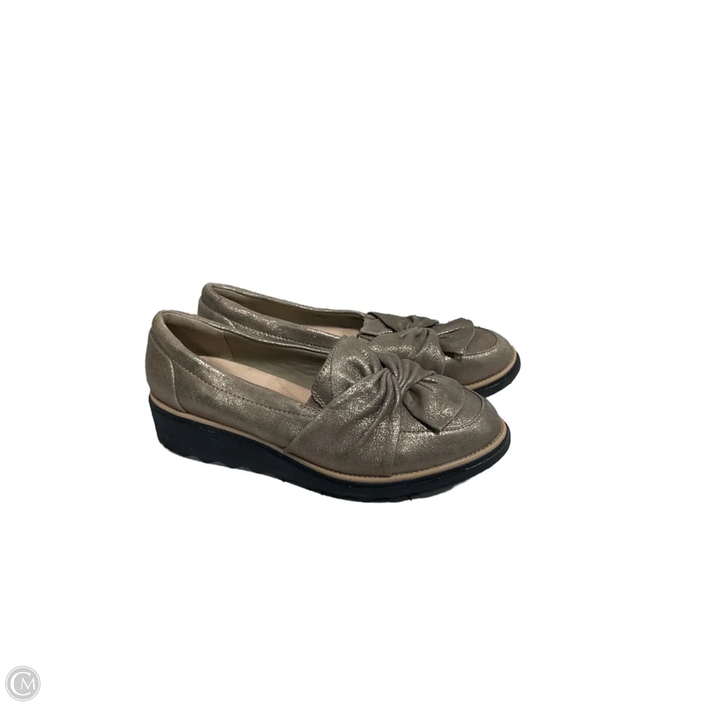 Shoes Flats By Clarks In Gold, Size: 8.5
