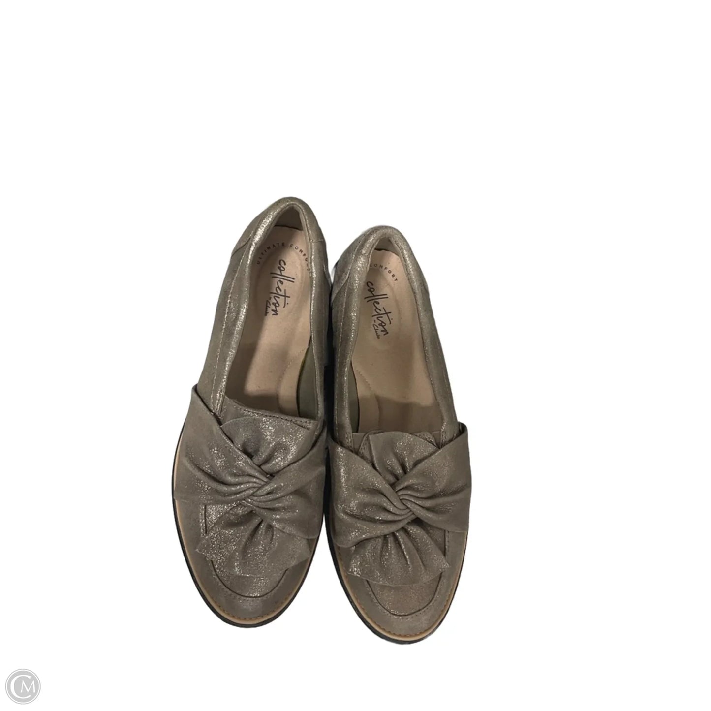 Shoes Flats By Clarks In Gold, Size: 8.5
