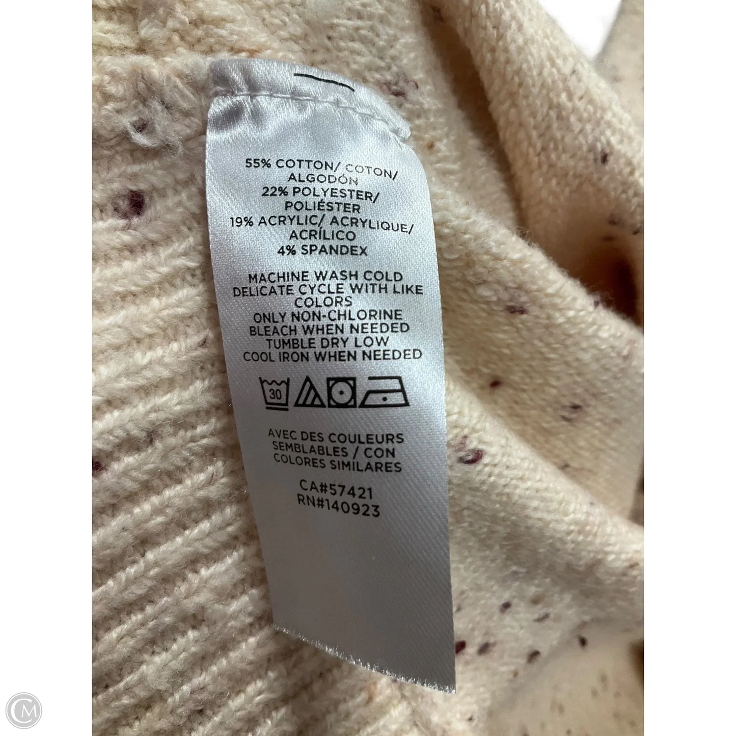 Sweater Short Sleeve By Loft In Peach, Size: M