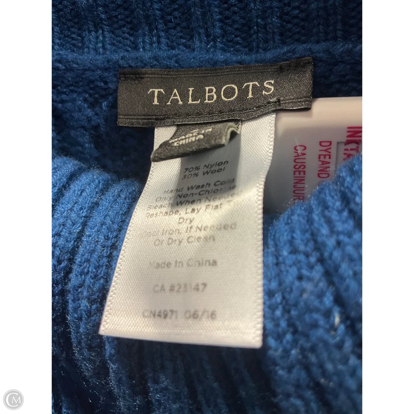 Sweater By Talbots In Blue, Size: L