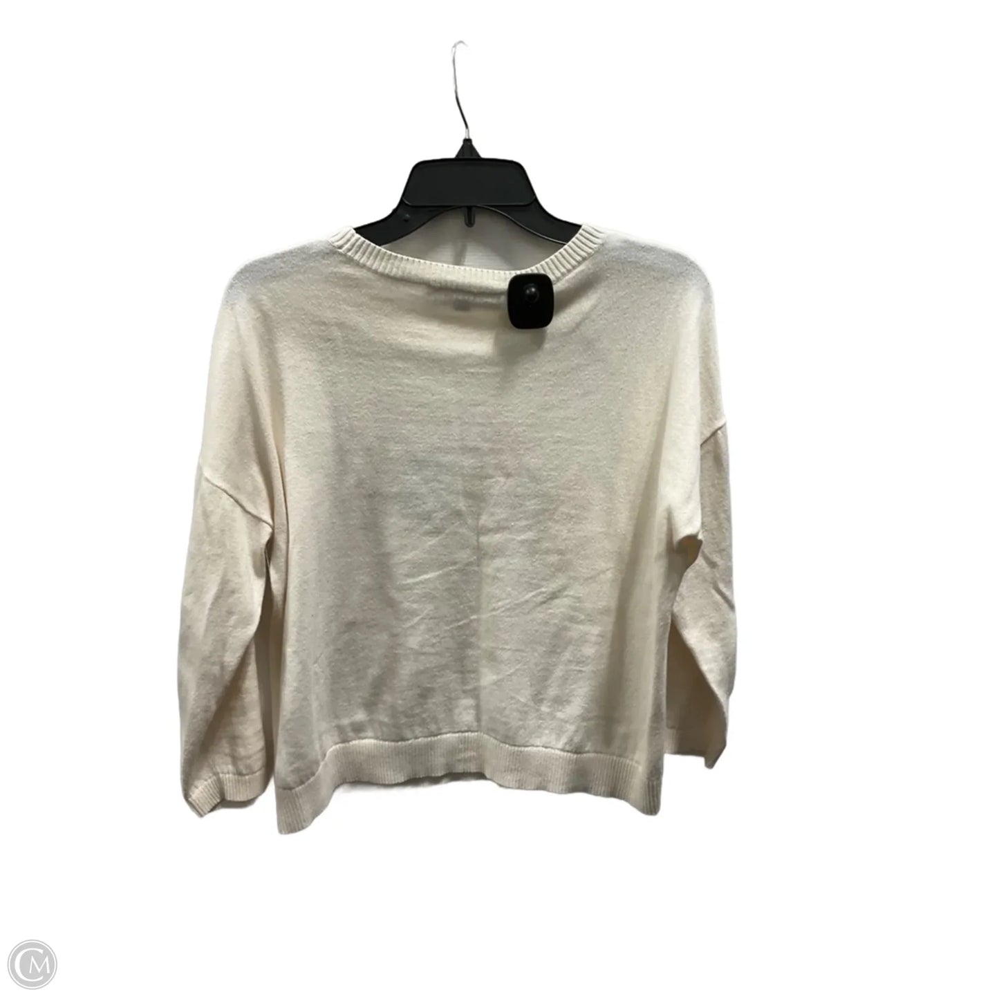 Top 3/4 Sleeve By Loft In Cream, Size: M
