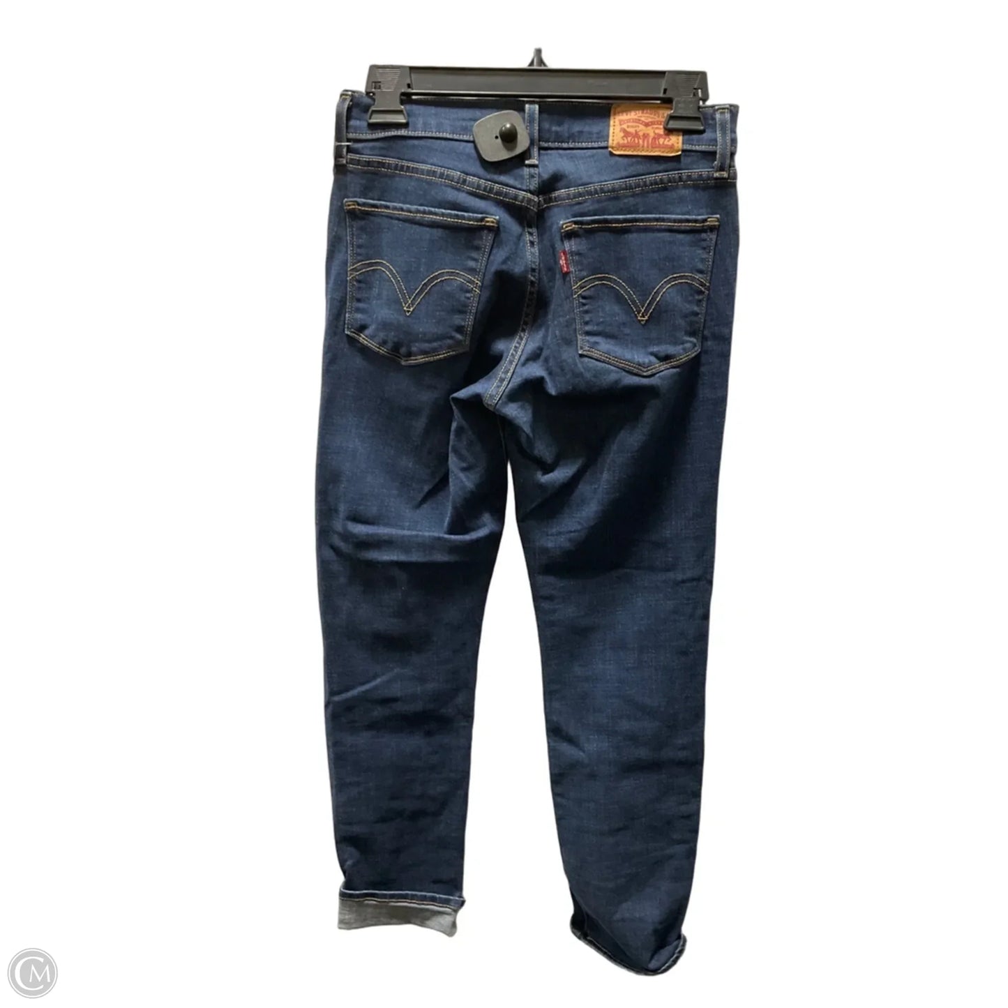 Jeans Straight By Levis Signature In Blue Denim, Size: 2