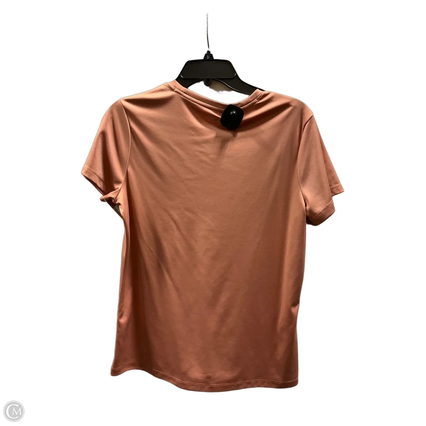 Athletic Top Short Sleeve By Under Armour In Orange, Size: M