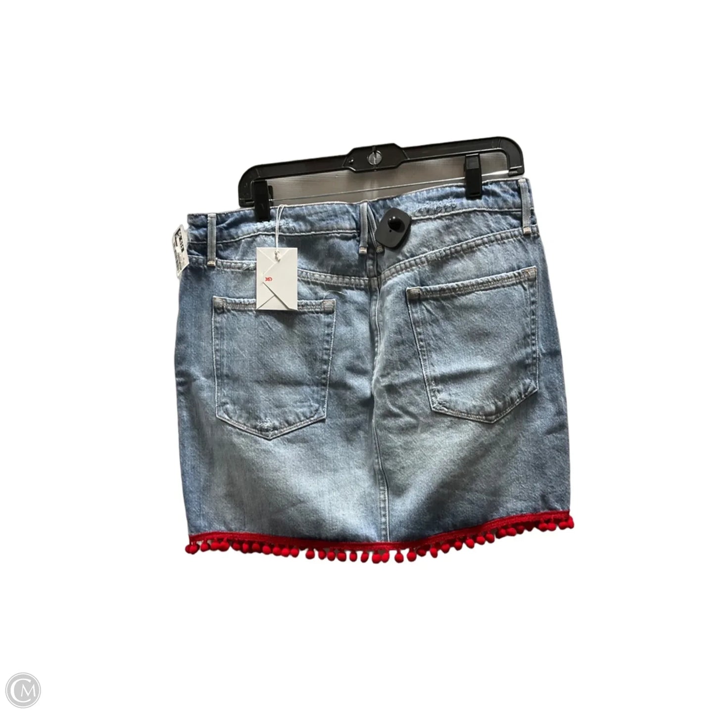 Skirt Mini & Short By Good American In Blue Denim, Size: 10