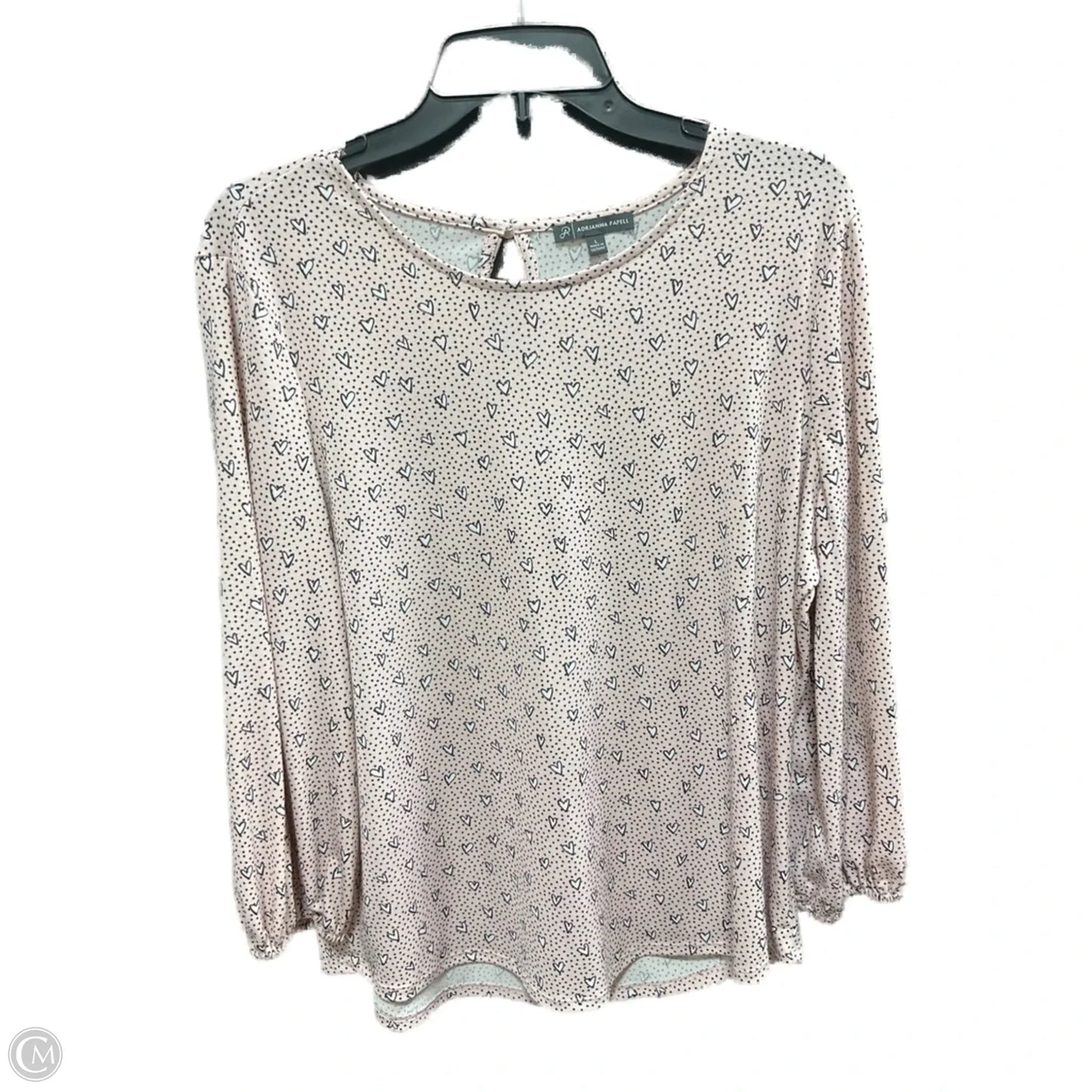 Top Long Sleeve By Adrianna Papell In Pink, Size: L