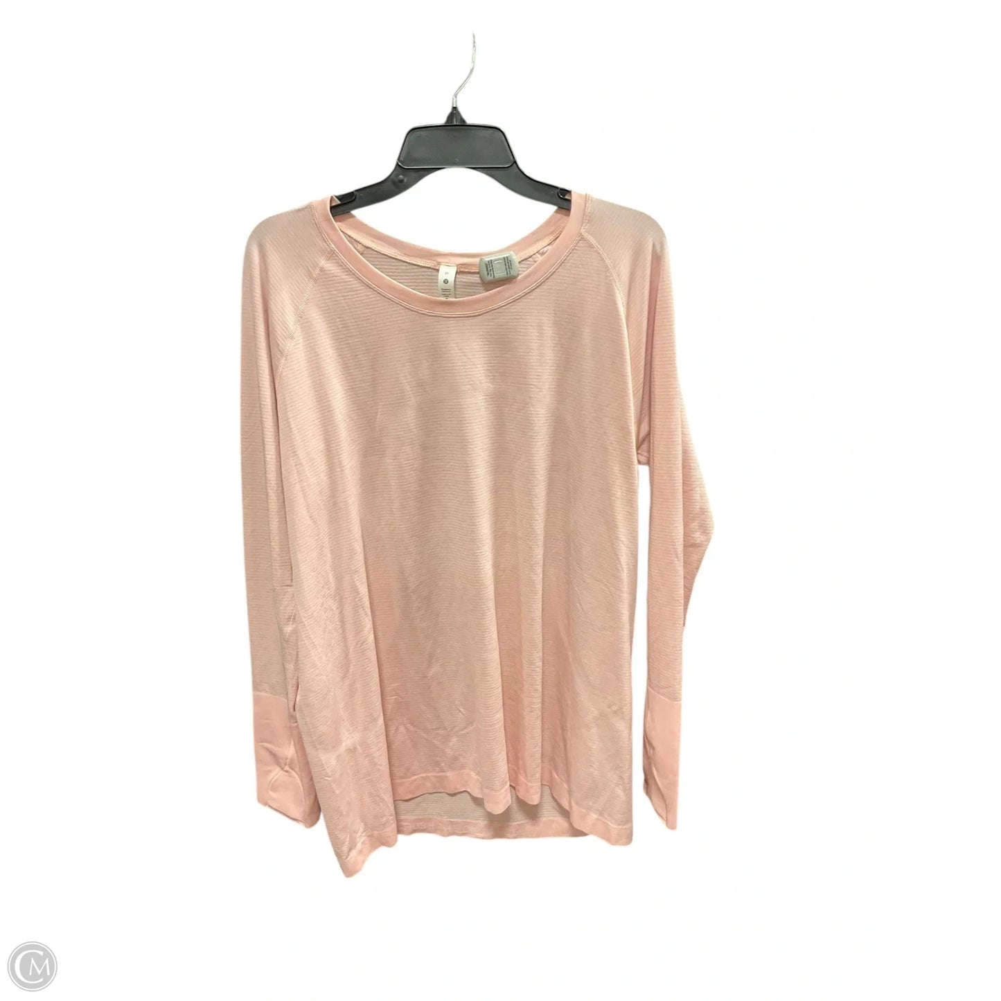 Athletic Top Long Sleeve Crewneck By Lululemon In Pink, Size: 20