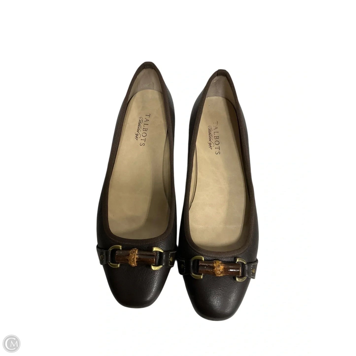Shoes Flats By Talbots In Brown & Gold, Size: 9.5