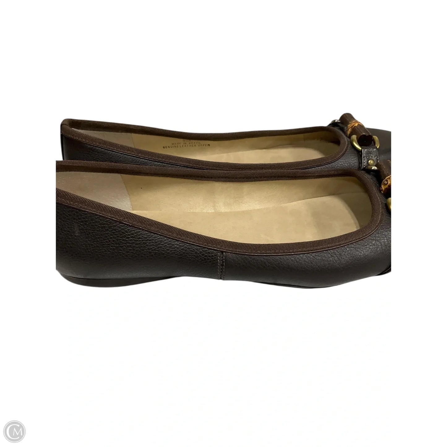Shoes Flats By Talbots In Brown & Gold, Size: 9.5
