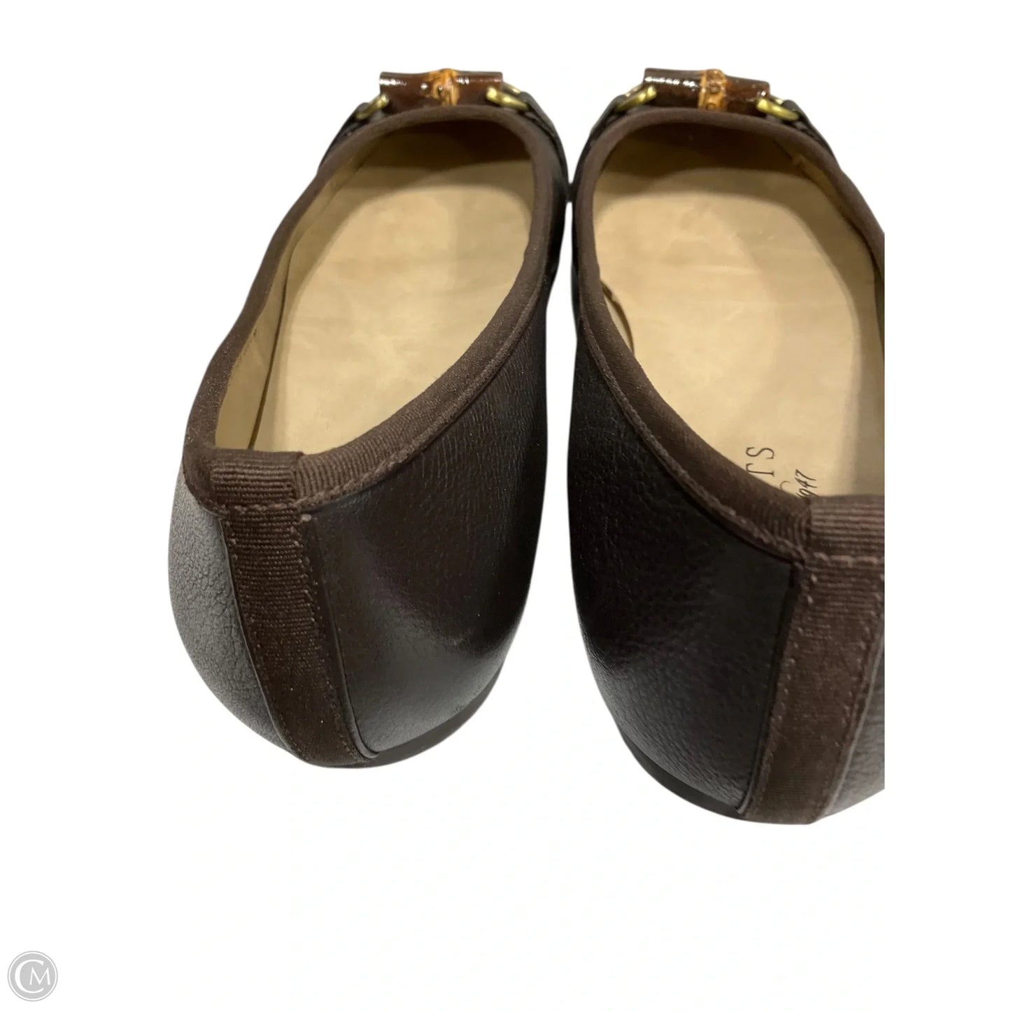 Shoes Flats By Talbots In Brown & Gold, Size: 9.5