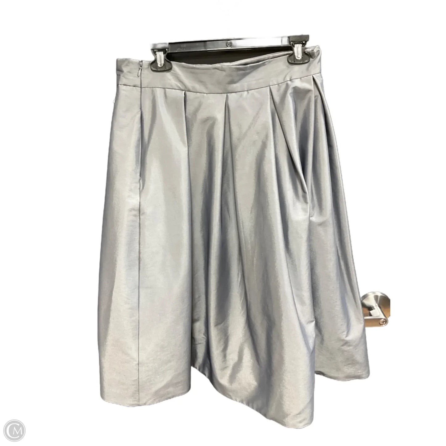 Skirt Midi By White House Black Market In Silver, Size: 10