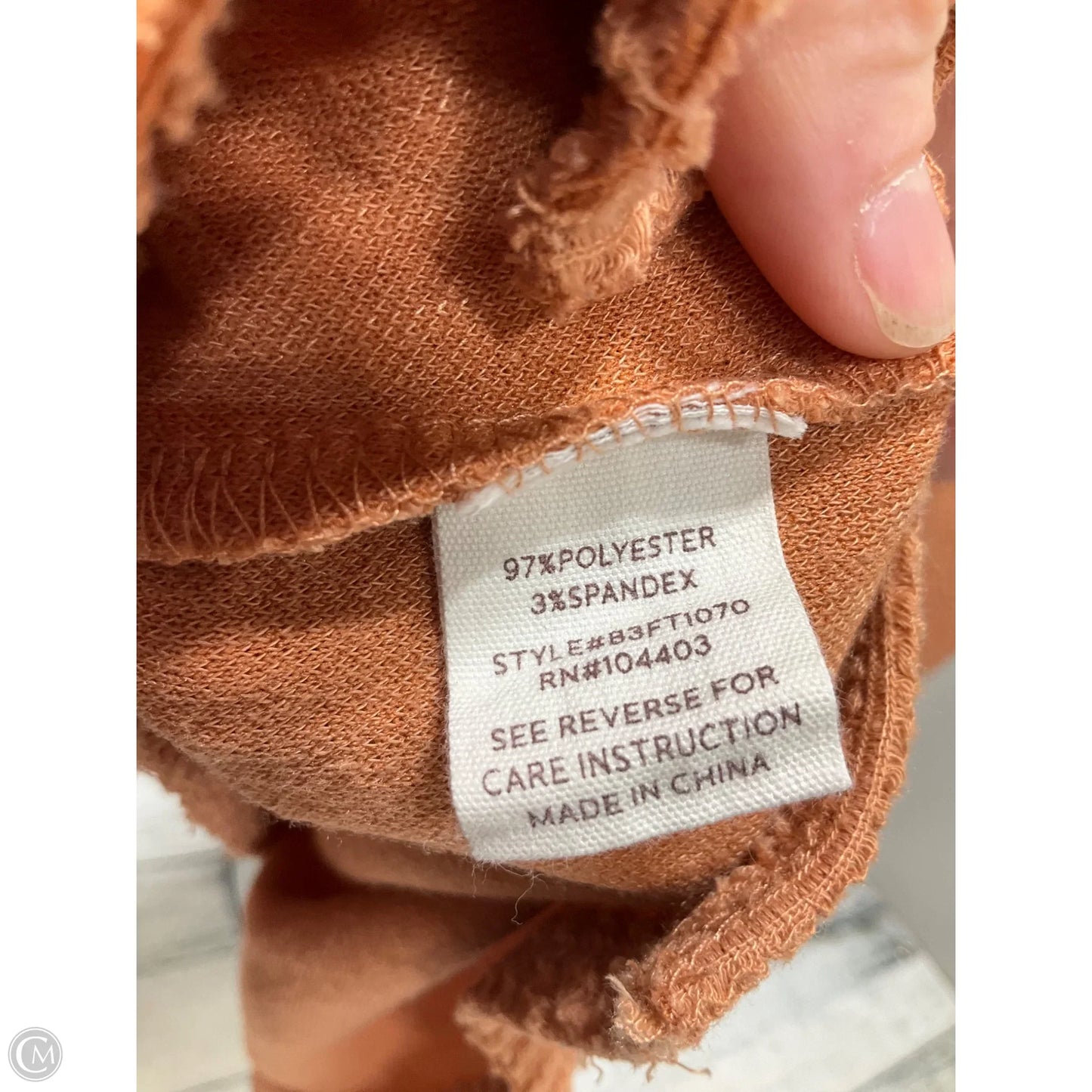 Top Long Sleeve By Blu Pepper In Orange, Size: L