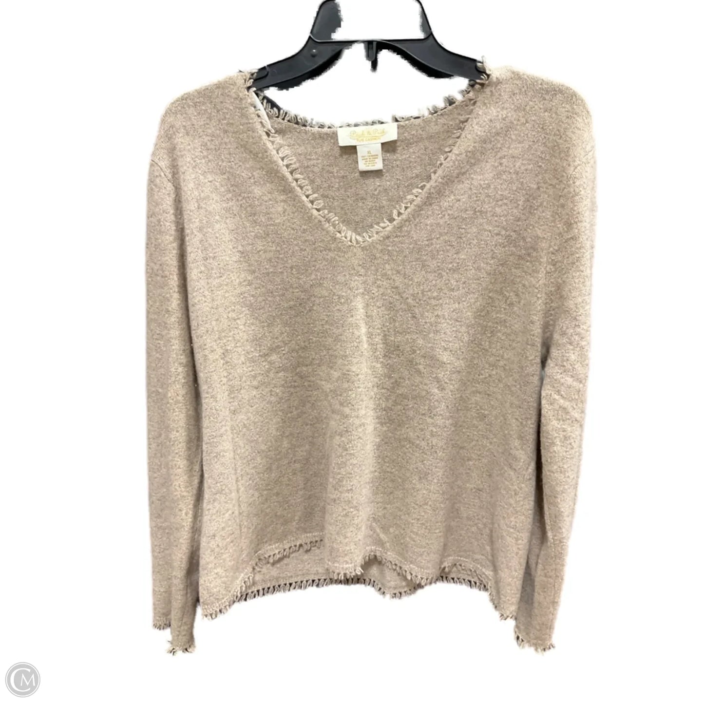Sweater Cashmere By Peck And Peck In Tan, Size: Xl
