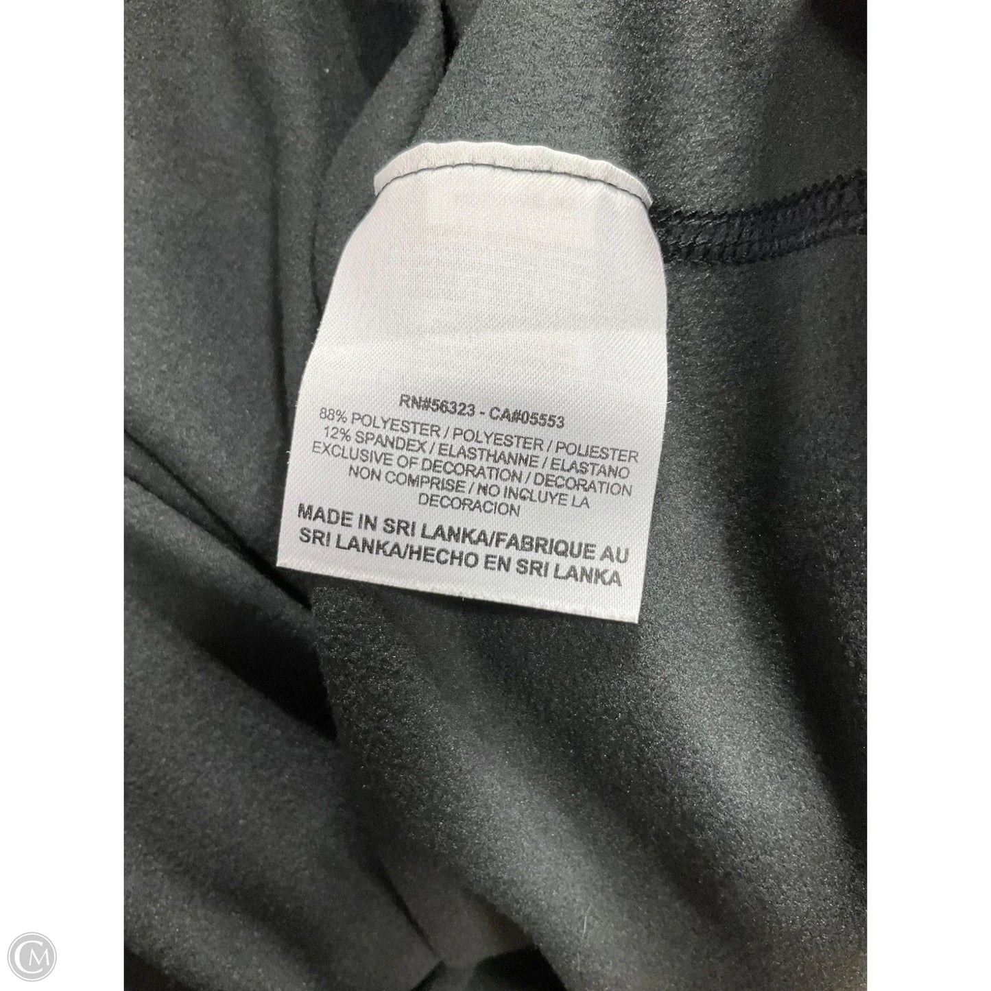 Athletic Top Long Sleeve Crewneck By Nike In Black, Size: M